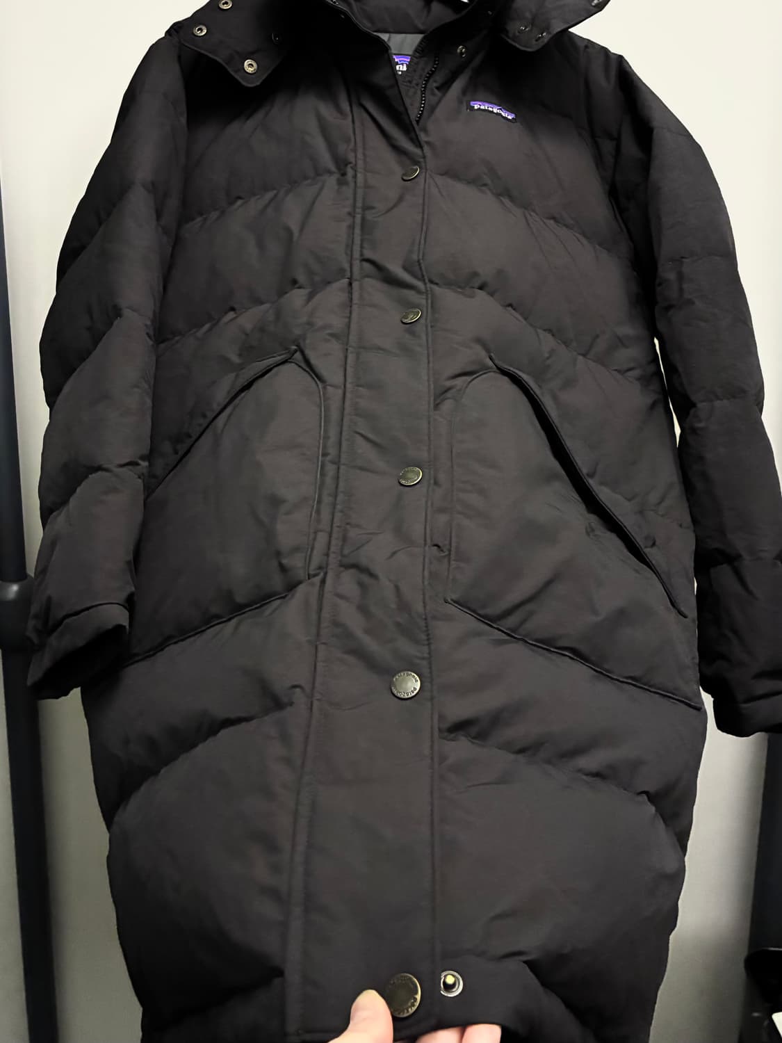 (M/97)파타고니아 우먼즈 다운리프트 파카 롱패딩 블랙 상품이미지3