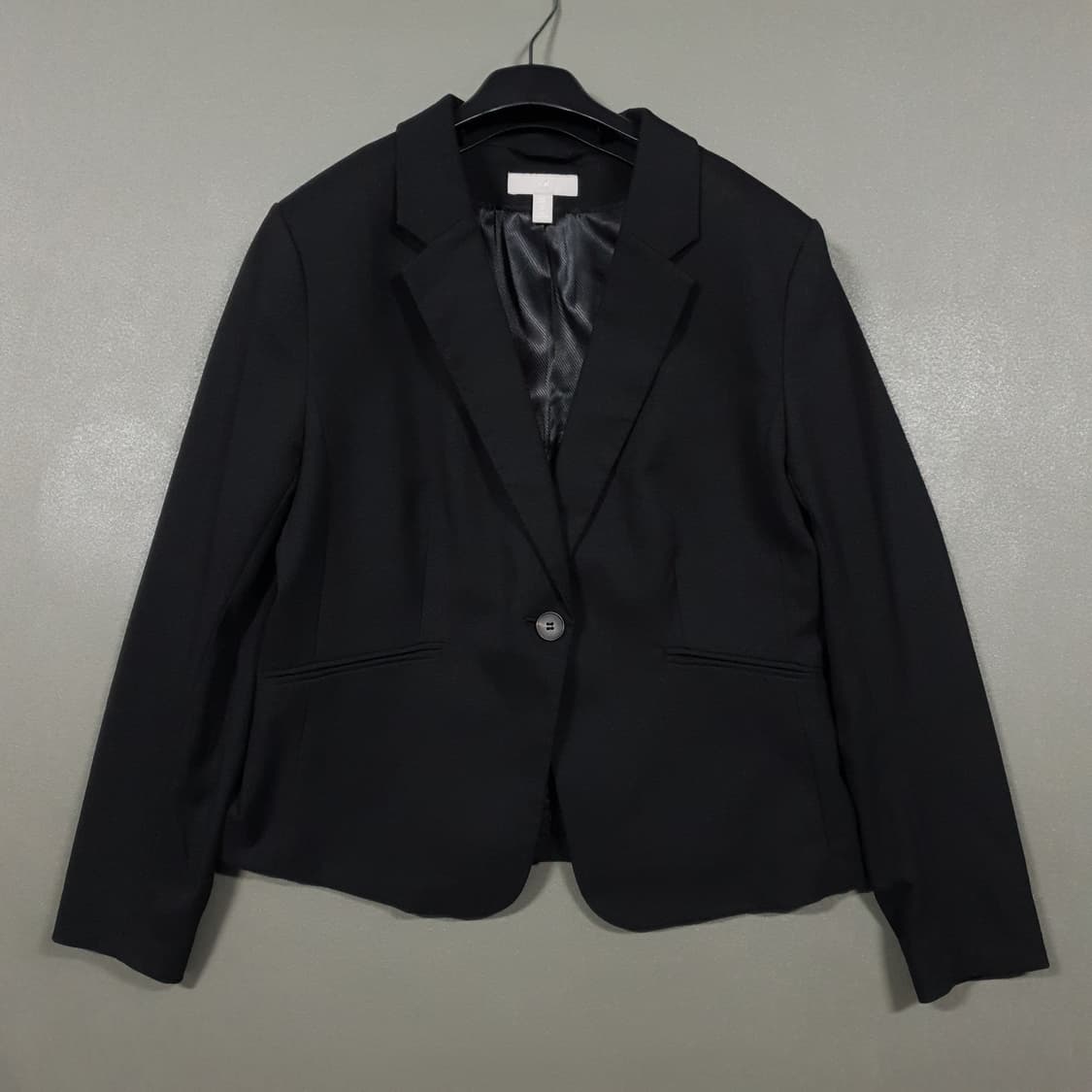 여성 55) H&M 에이치앤엠 원버튼 싱글 블레이저 정장 자켓 블랙 상품이미지1