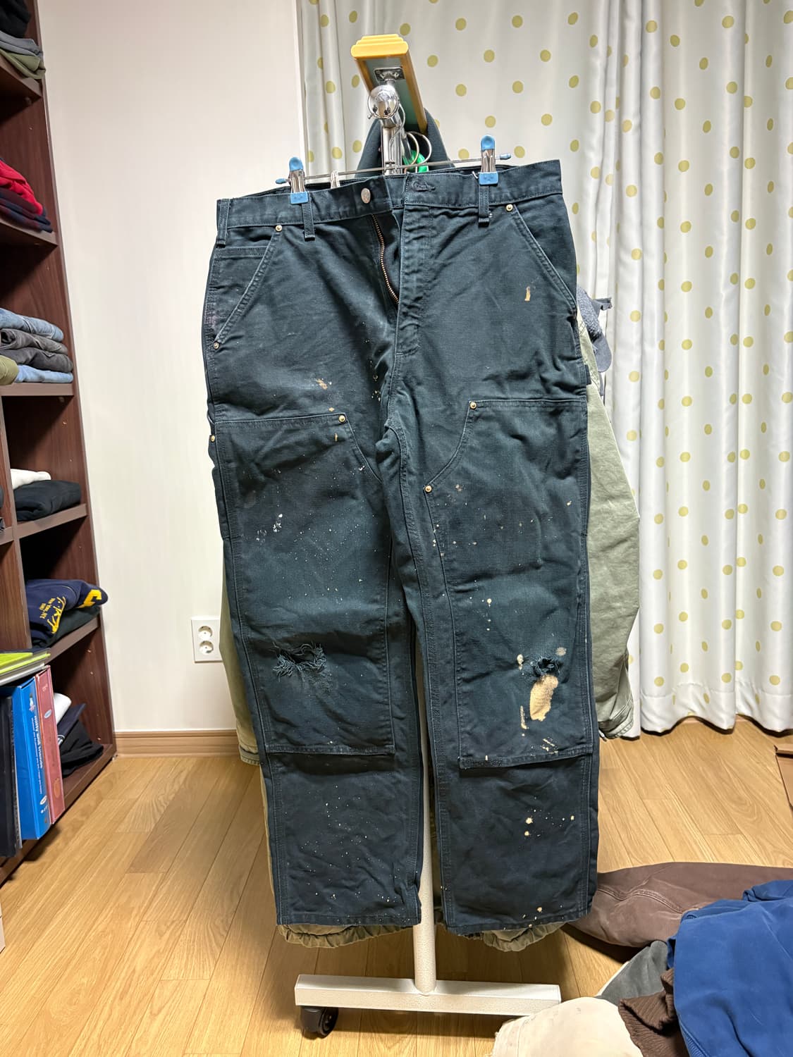 칼하트 B01 더블니 블랙 blk 34x30 상품이미지1