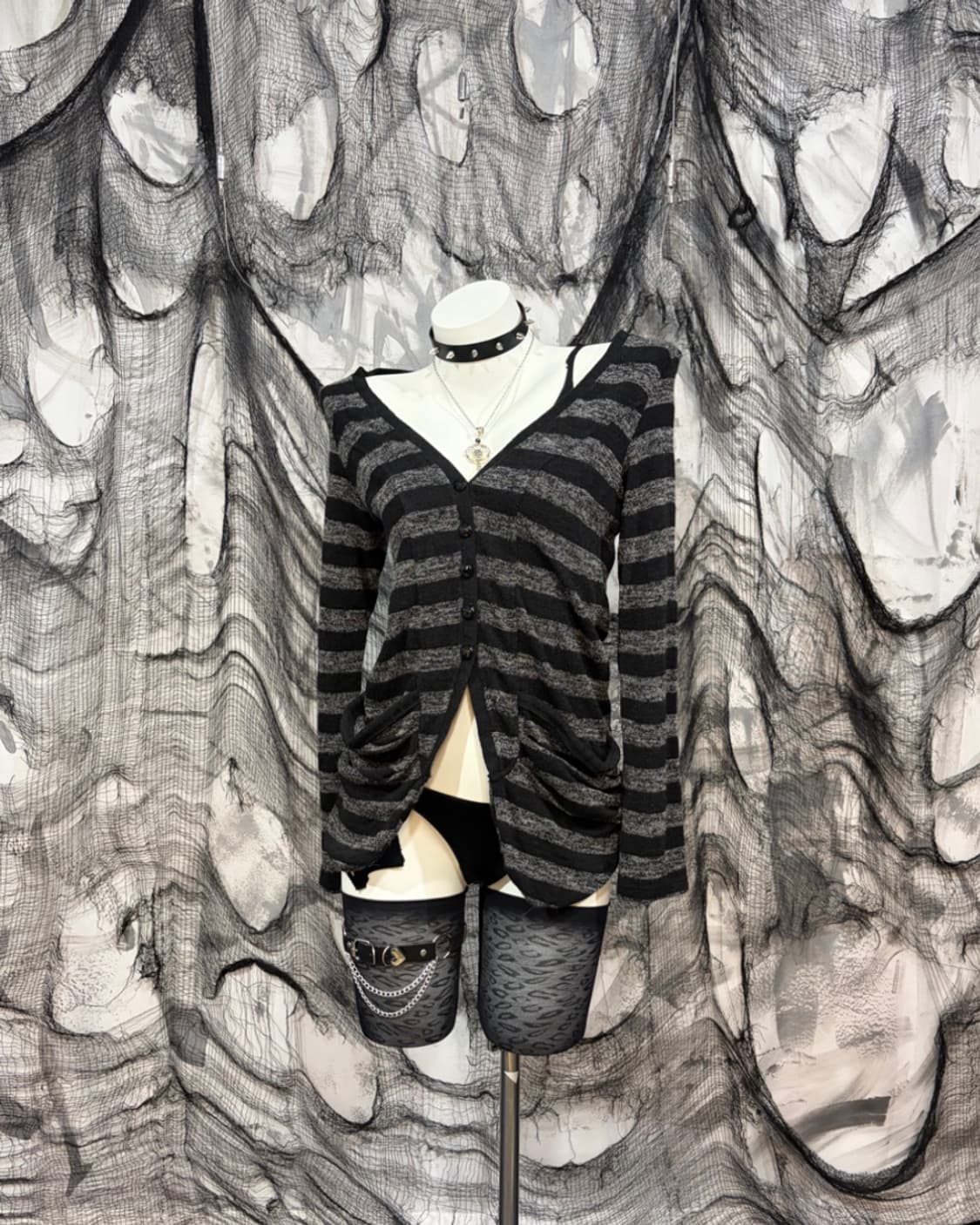 Rockchic stripe pocket Cardigan 상품이미지1