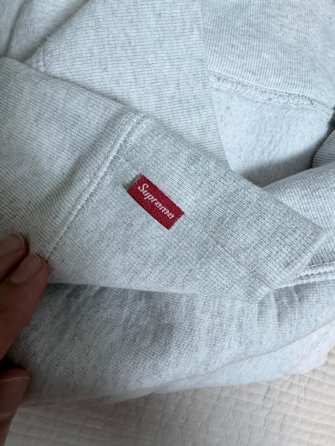 슈프림 박스로고 후드 그레이 상품이미지2