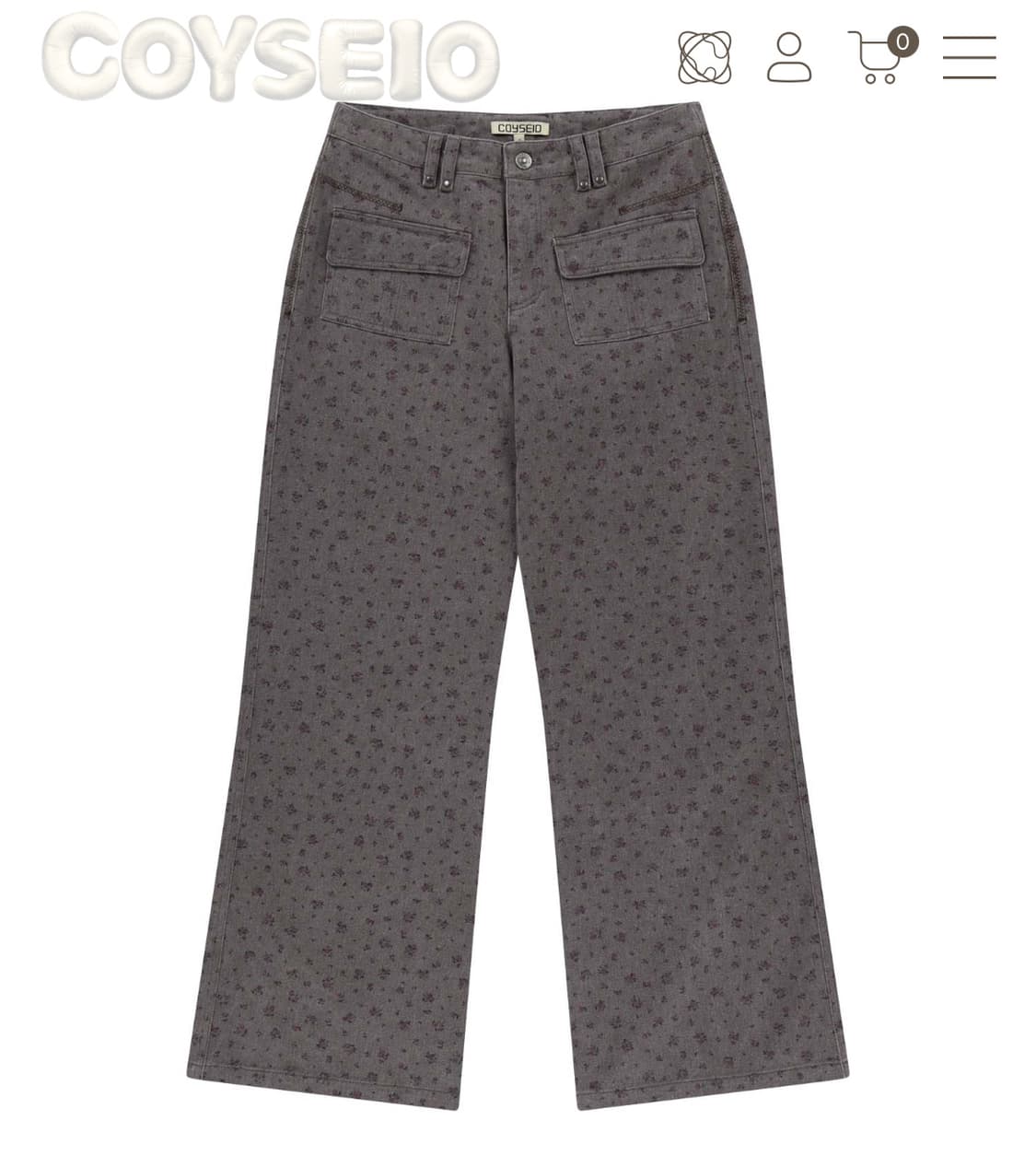 Coyseio 코이세이오 플라워 패턴 팬츠 상품이미지1