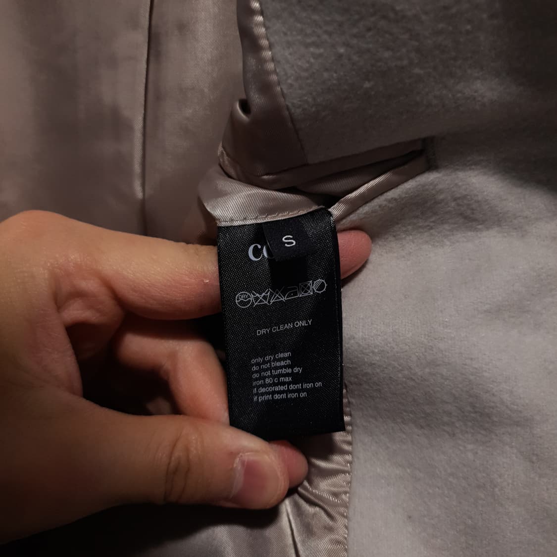 실측 XL) COOR 쿠어 MTR 발마칸 울 캐시미어 코트 크림 희귀 상품이미지8