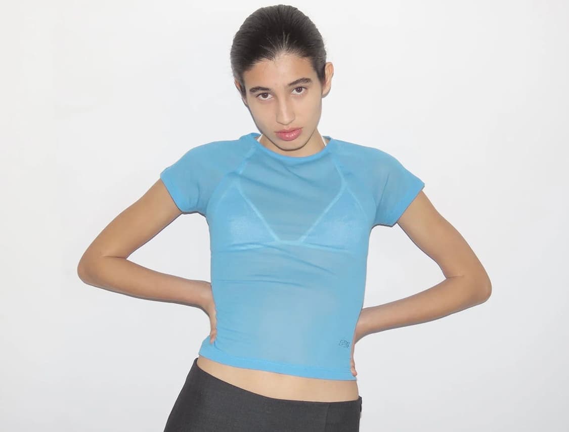 [S,M]팔로마울 Omu 오무 티셔츠/블루 상품이미지1