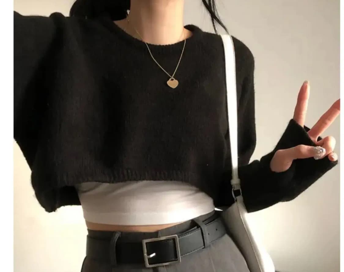 에이블리 워머 크롭 니트 상품이미지1