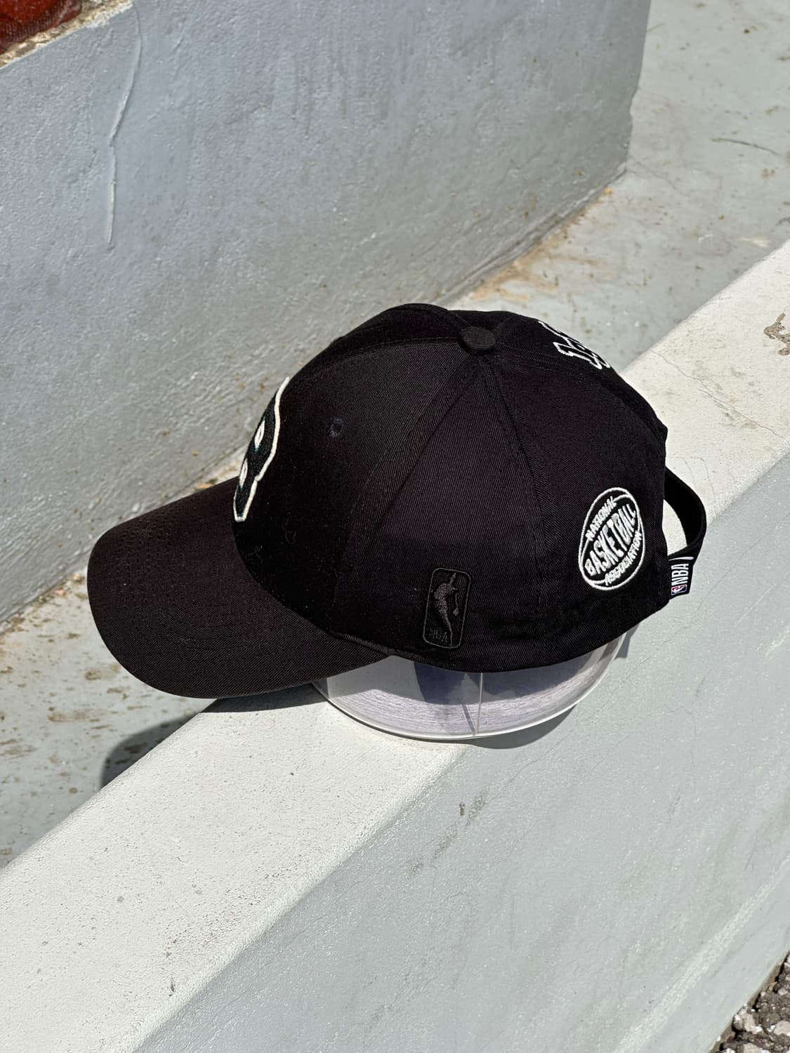 [F] NBA 엔비에이 B로고 블랙 볼캡 모자 상품이미지3