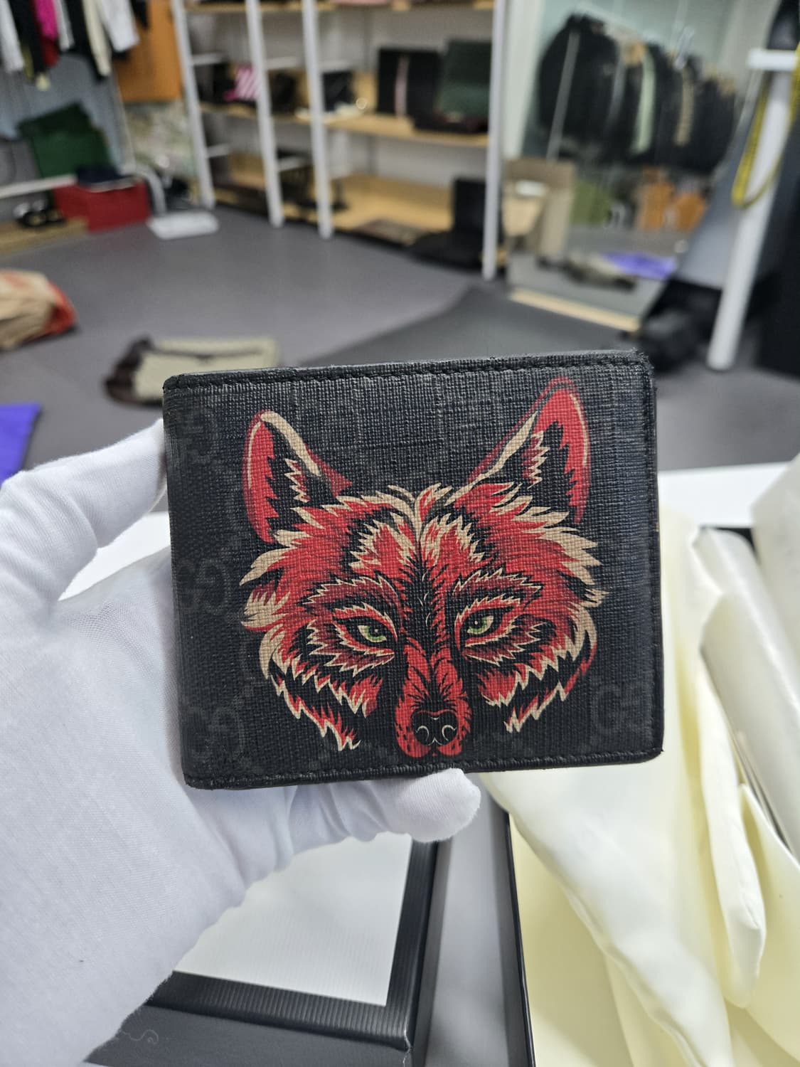 [A급컨디션] 구찌 울프 반지갑 상품이미지1