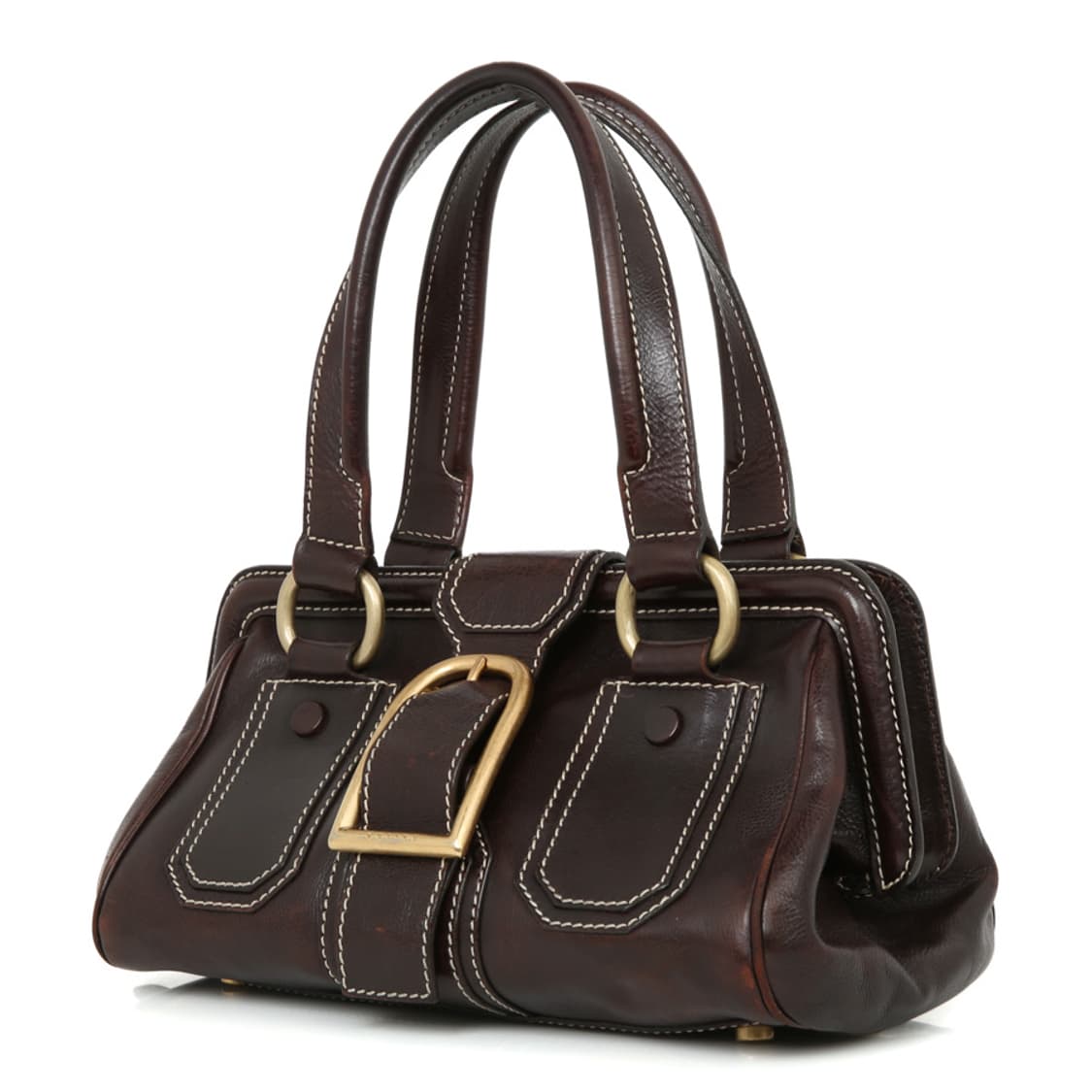 셀린느 빈티지 엘라 프레임 사첼백 브라운 보스턴 토트 상품이미지2