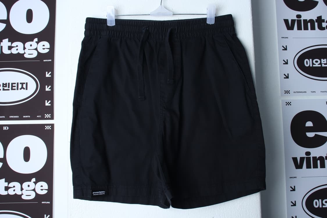(M-L) 그루브라임 반바지 팬츠 밴딩 블랙 올드스쿨-P10126 상품이미지2