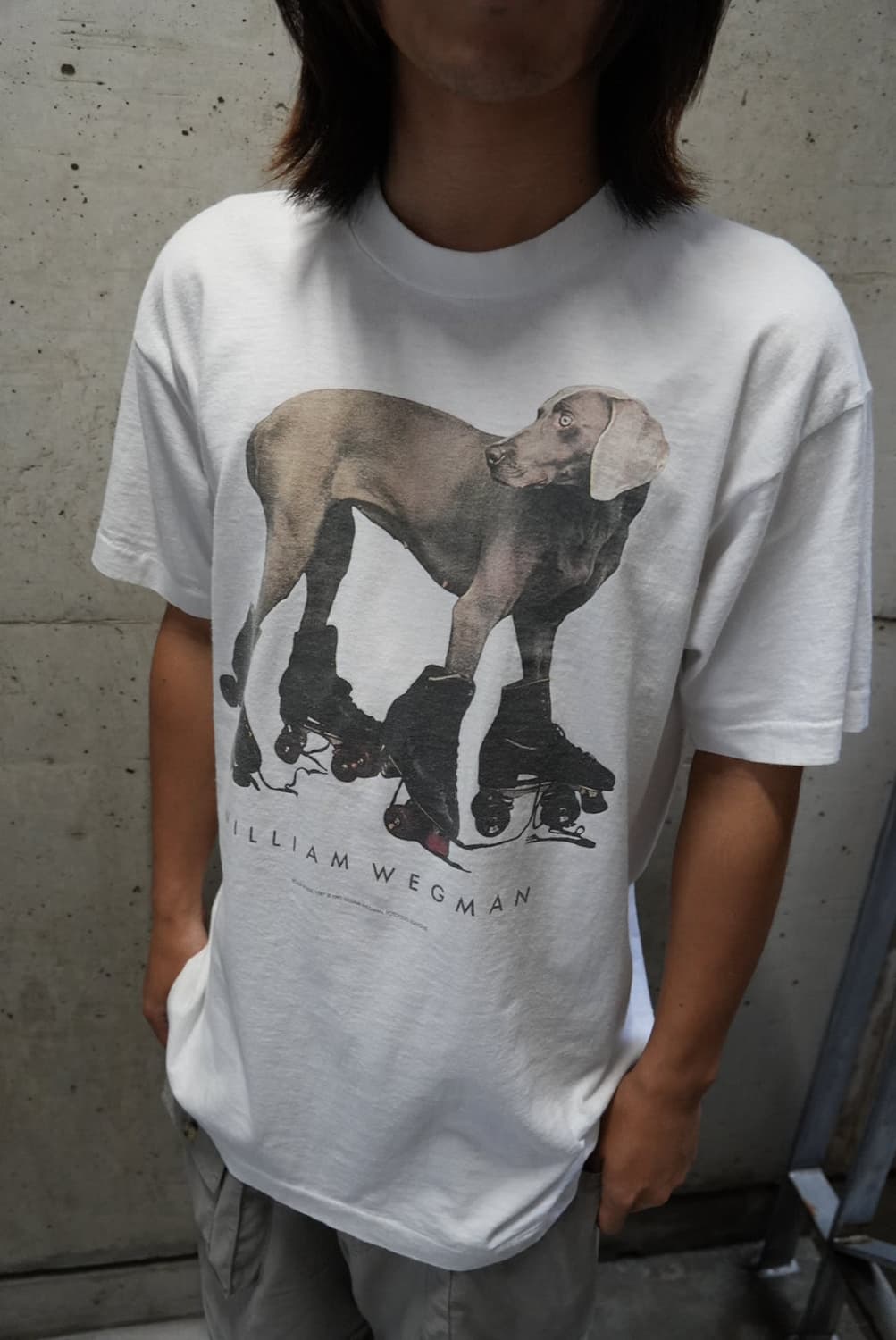 빈티지 90s 윌리엄 웨그만 ROLLER ROVER 아트티 M 상품이미지1