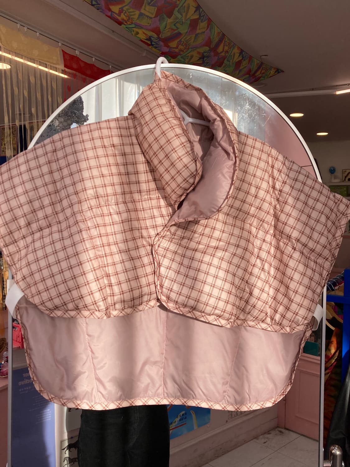 빈티지 체크 리버시블 패딩 조끼 상품이미지2