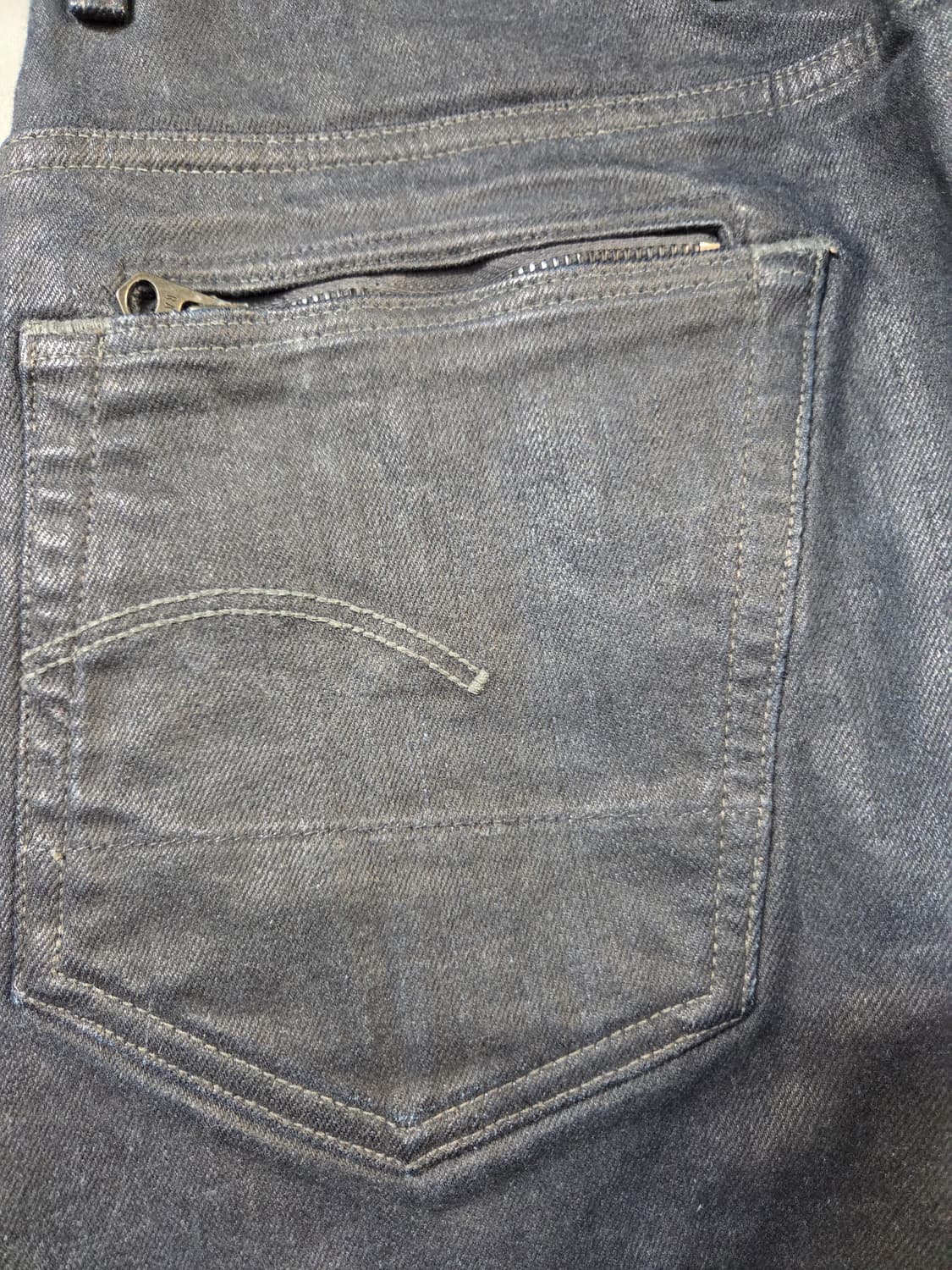 G-Star Raw 블랙 데님 청바지 사이드 지퍼(27)오일바지 상품이미지3