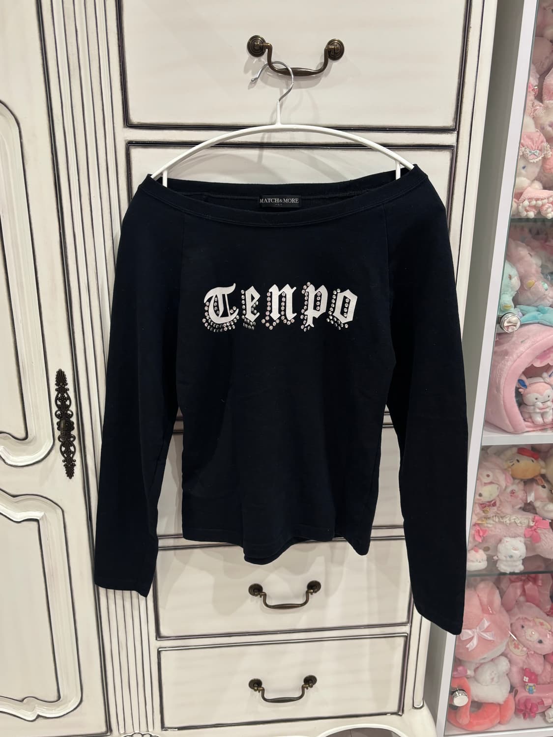 갸루 걀펑 Y2K 와투케 펑투케 오네갸루 블랙 롱슬리브 상품이미지2