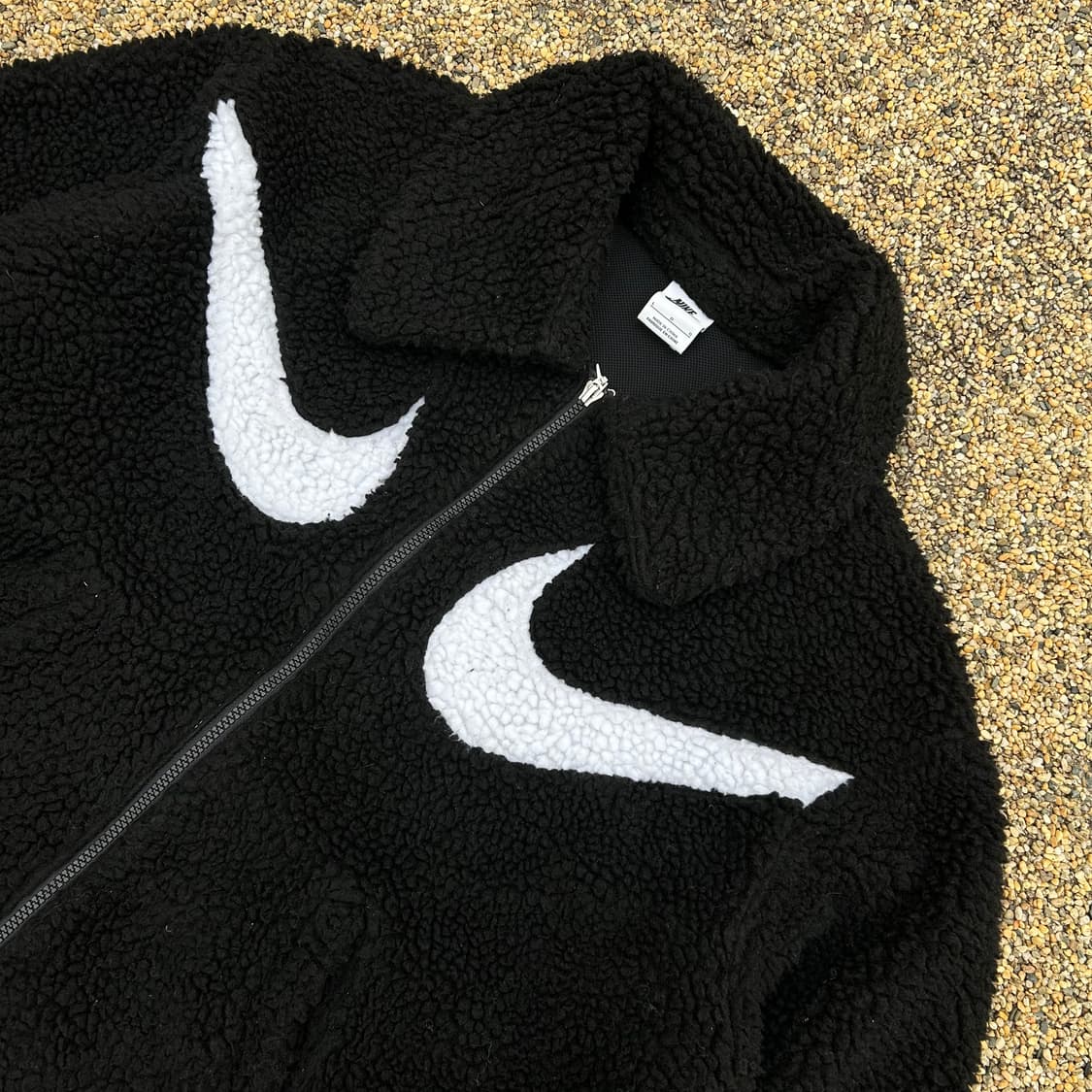 나이키(NIKE) 더블 스우시 블랙 플리스 자켓 상품이미지2