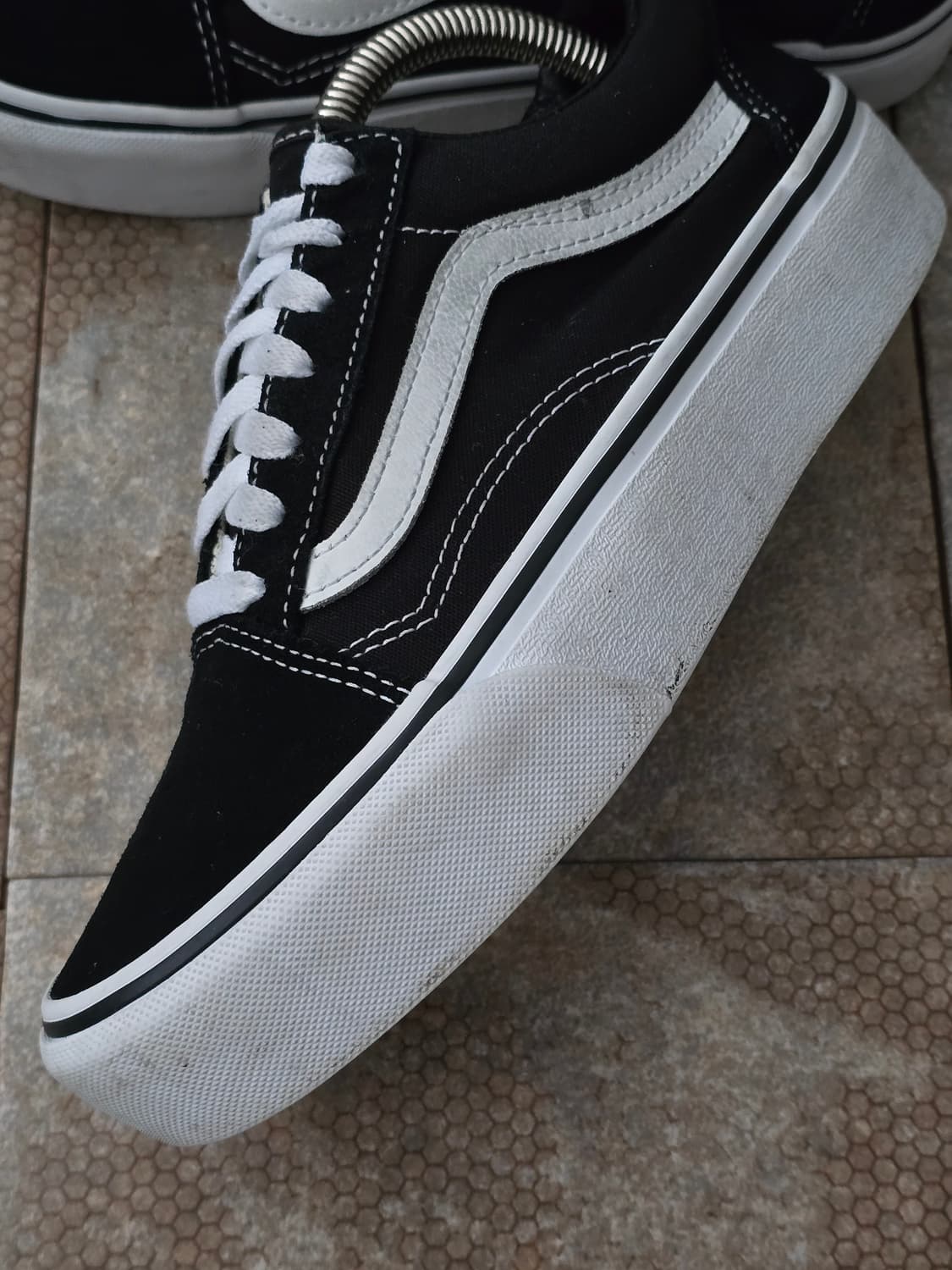 (230)반스 올드스쿨 플랫폼 검흰 상품이미지4