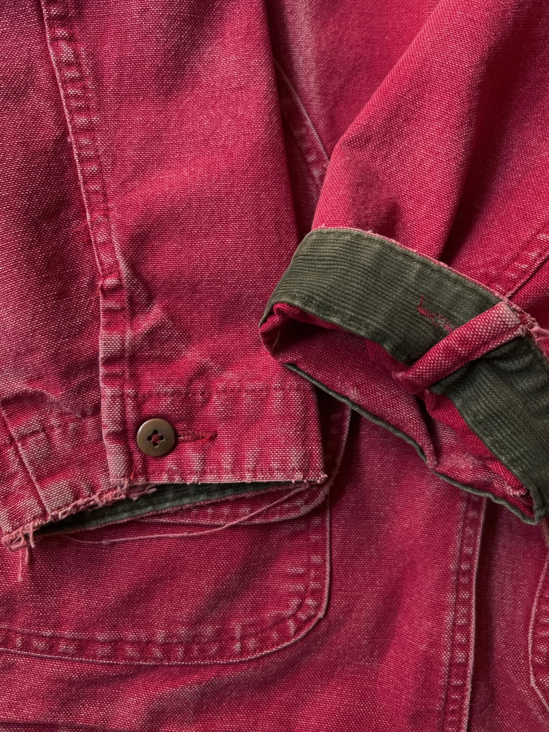 [S]90's 엘엘빈 Made in USA 빈티지 페이딩 캔버스 헌팅자켓 상품이미지6