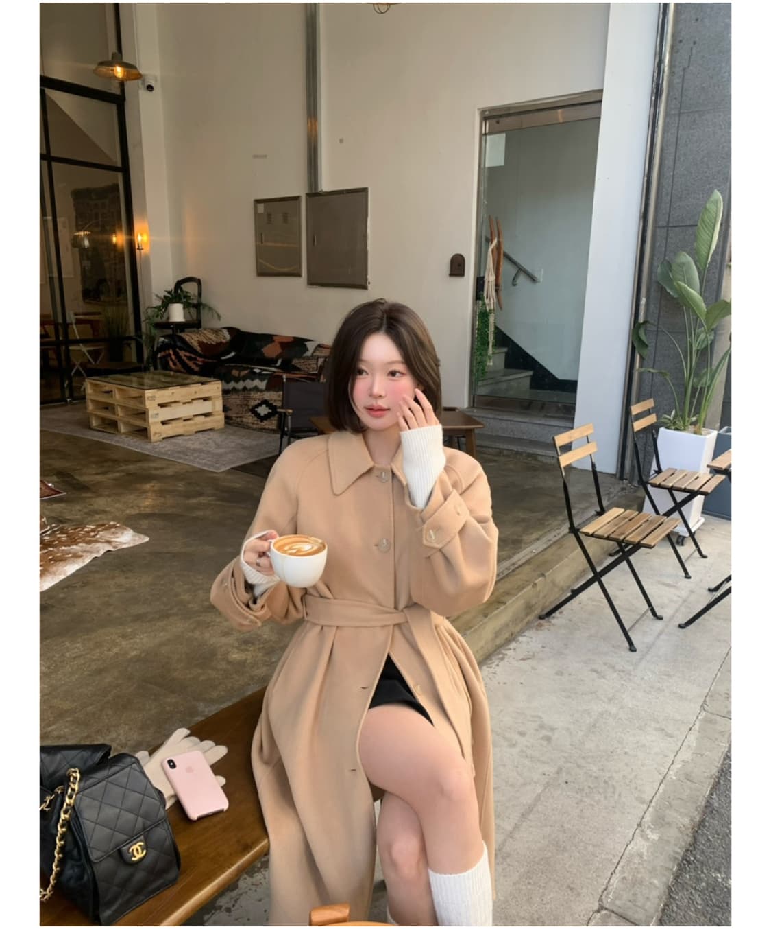 소버샵 로아 캐시미어 코트 카멜 상품이미지2