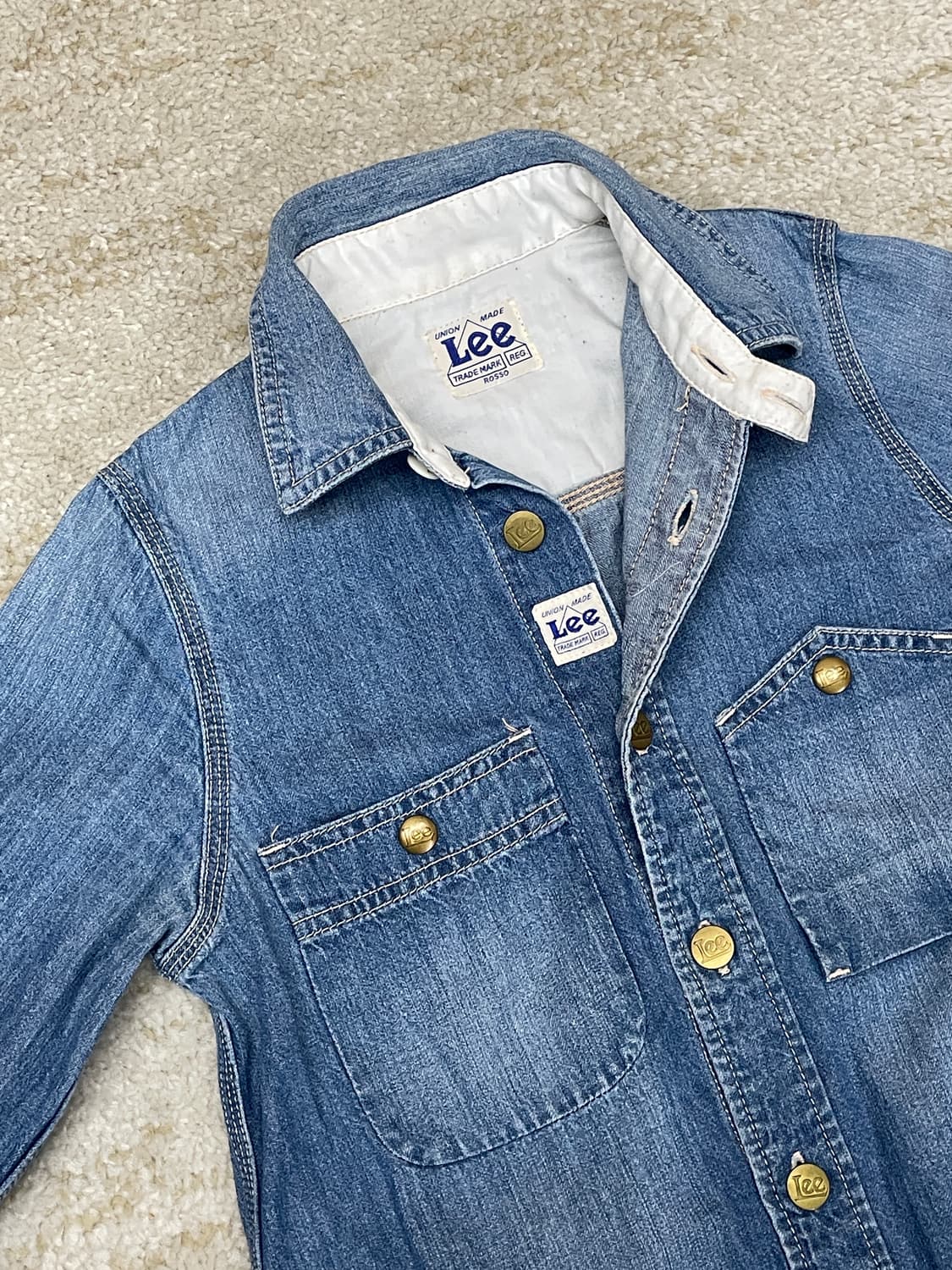 90s 우먼 [S] 리 Lee Union Made 데님 롱 자켓 상품이미지4