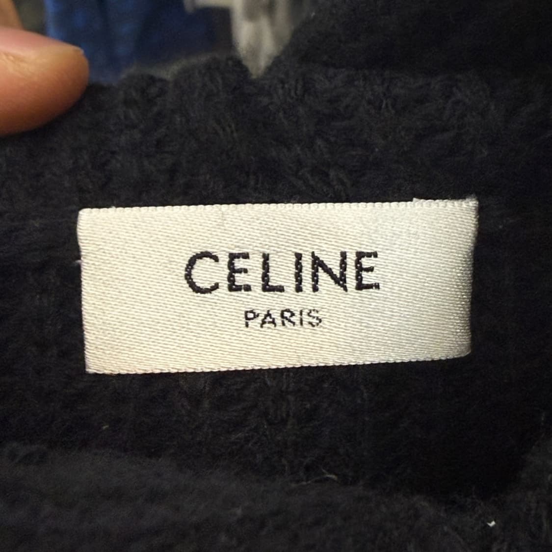 [리오브전포점] 셀린느 리브드 울 로고 니트 후드 상품이미지3