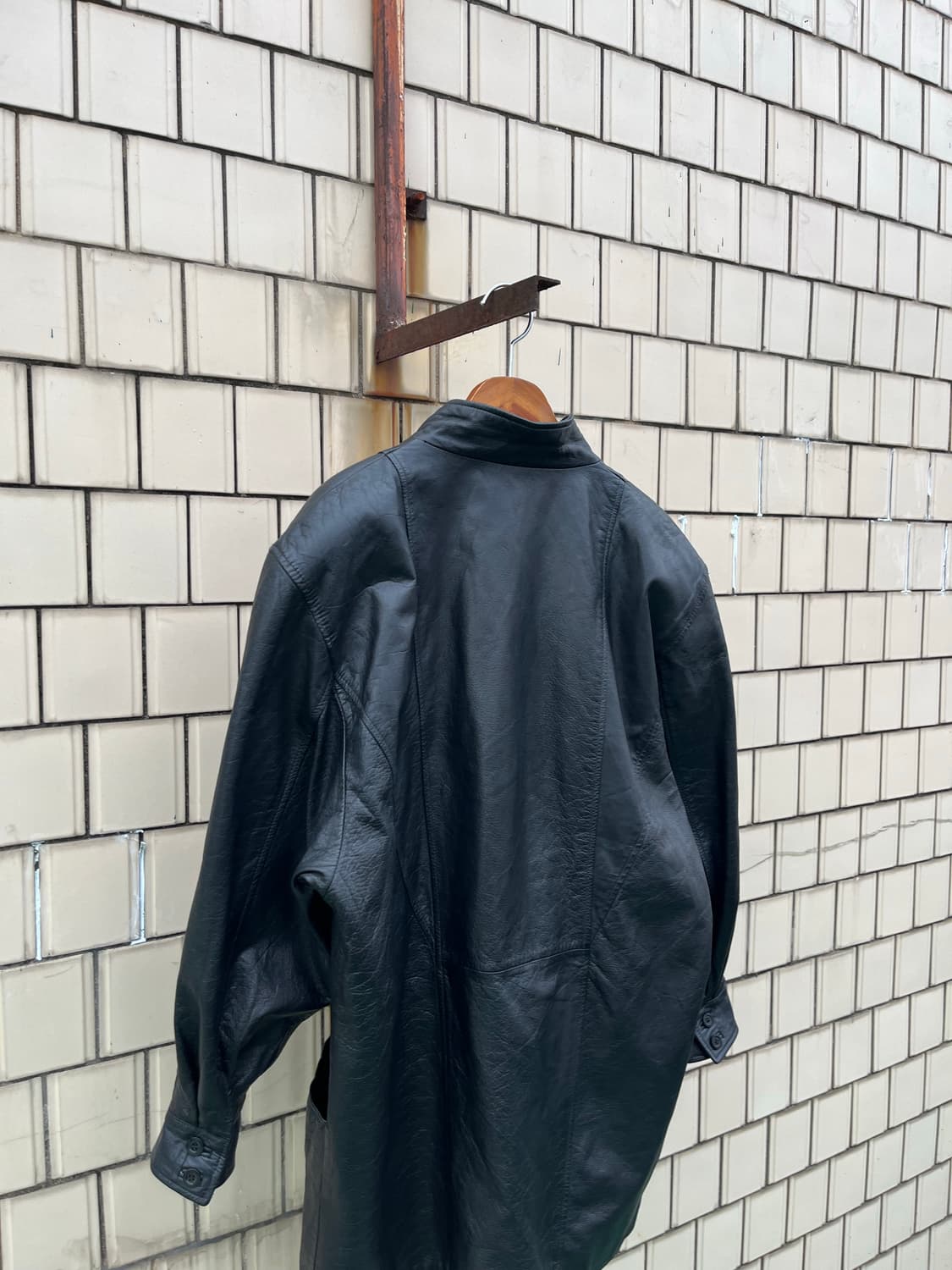 Vintage 소가죽 하이넥 카코트 상품이미지5