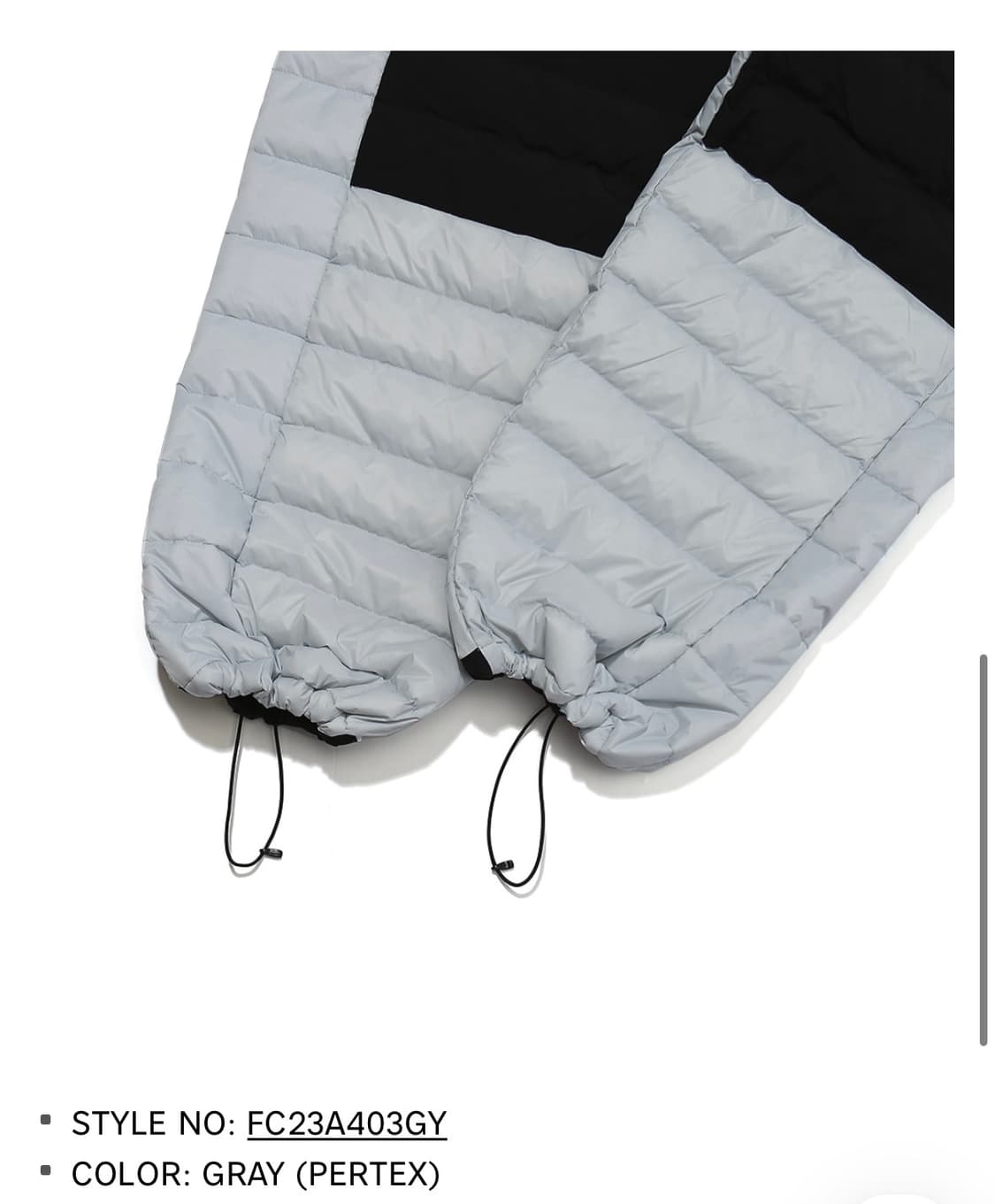 페치 퍼텍스 구스다운 팬츠 상품이미지3