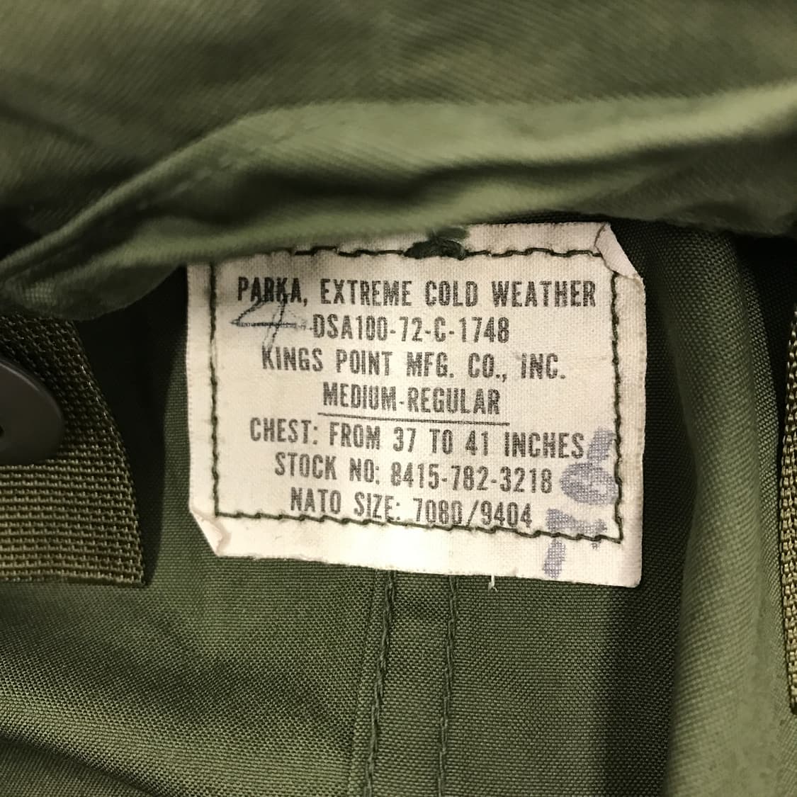 미군 오리지널 m65 피쉬테일 야상 [M] 상품이미지7