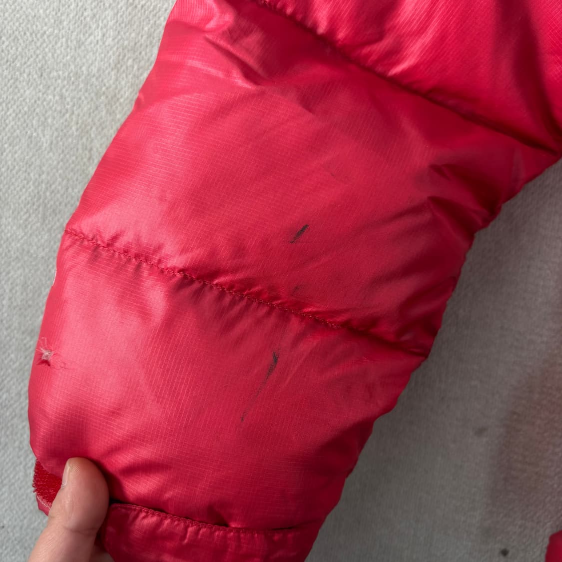 W 100 노스페이스 핑크 눕시700 패딩 상품이미지4