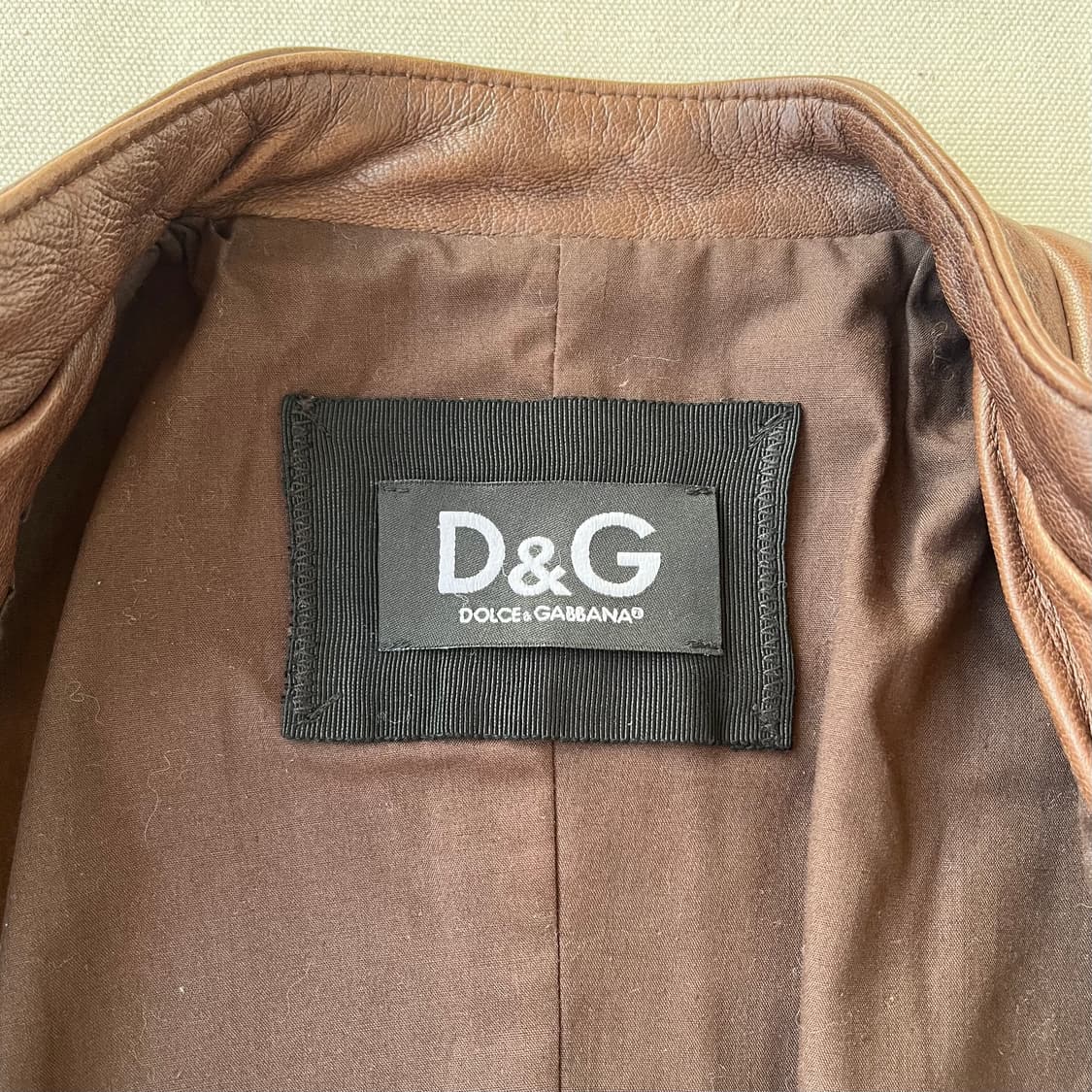 돌체앤가바나 브라운 레더 자켓 상품이미지4