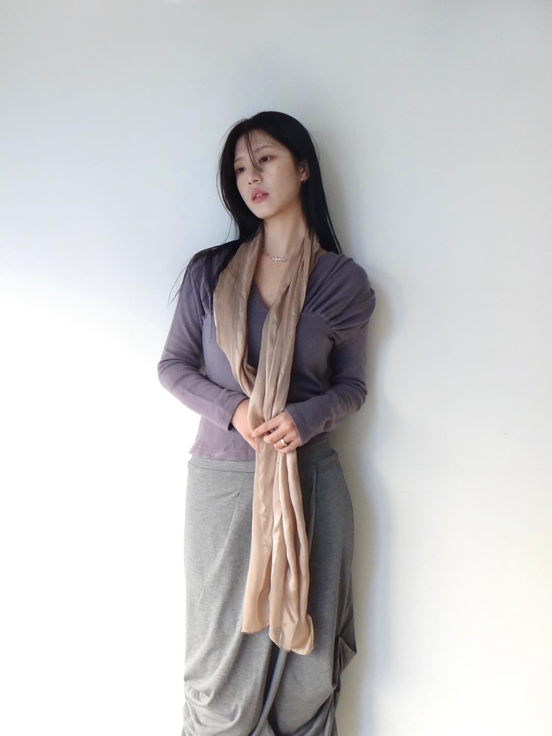 Femine boob knit / purple 상품이미지2