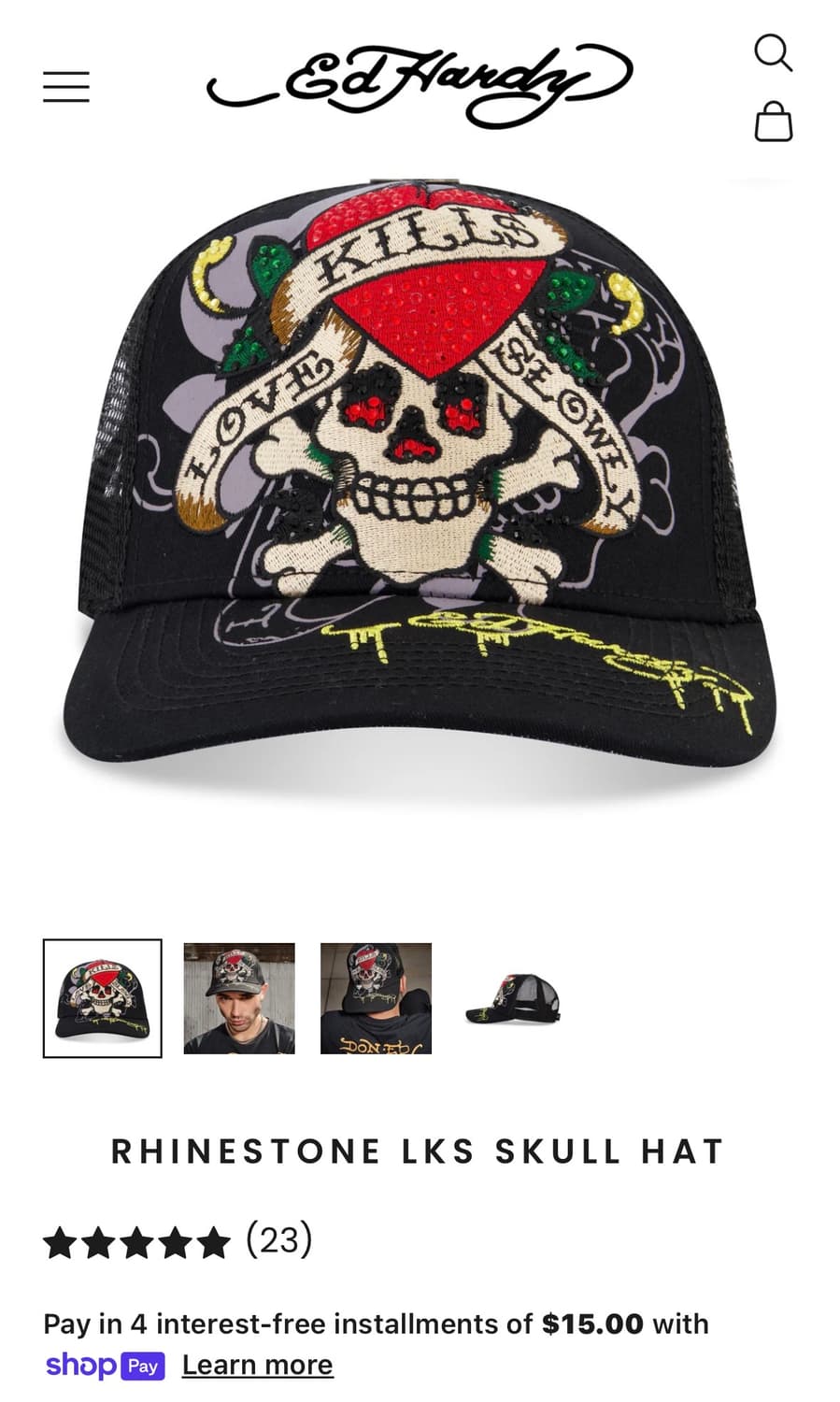 에드하디 모자 팔아요(Ed Hardy cap/hat) 상품이미지1