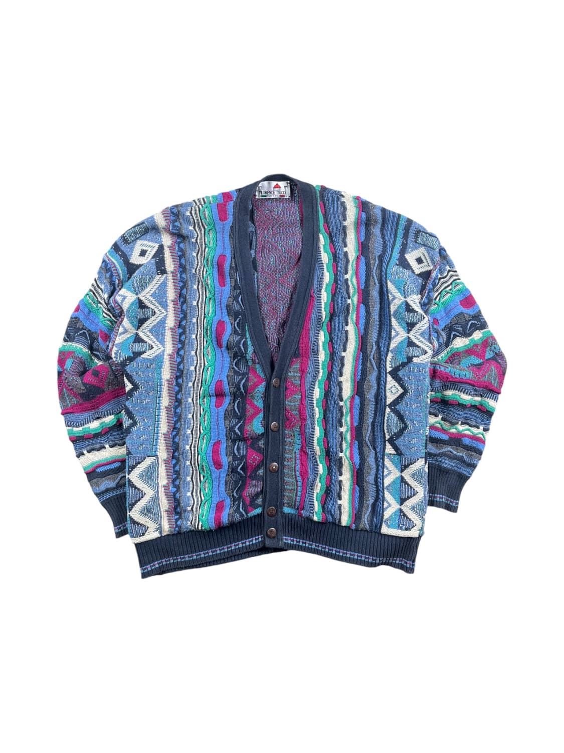 Vintage 불가리아 생산 코튼 혼방 가디건  상품이미지1