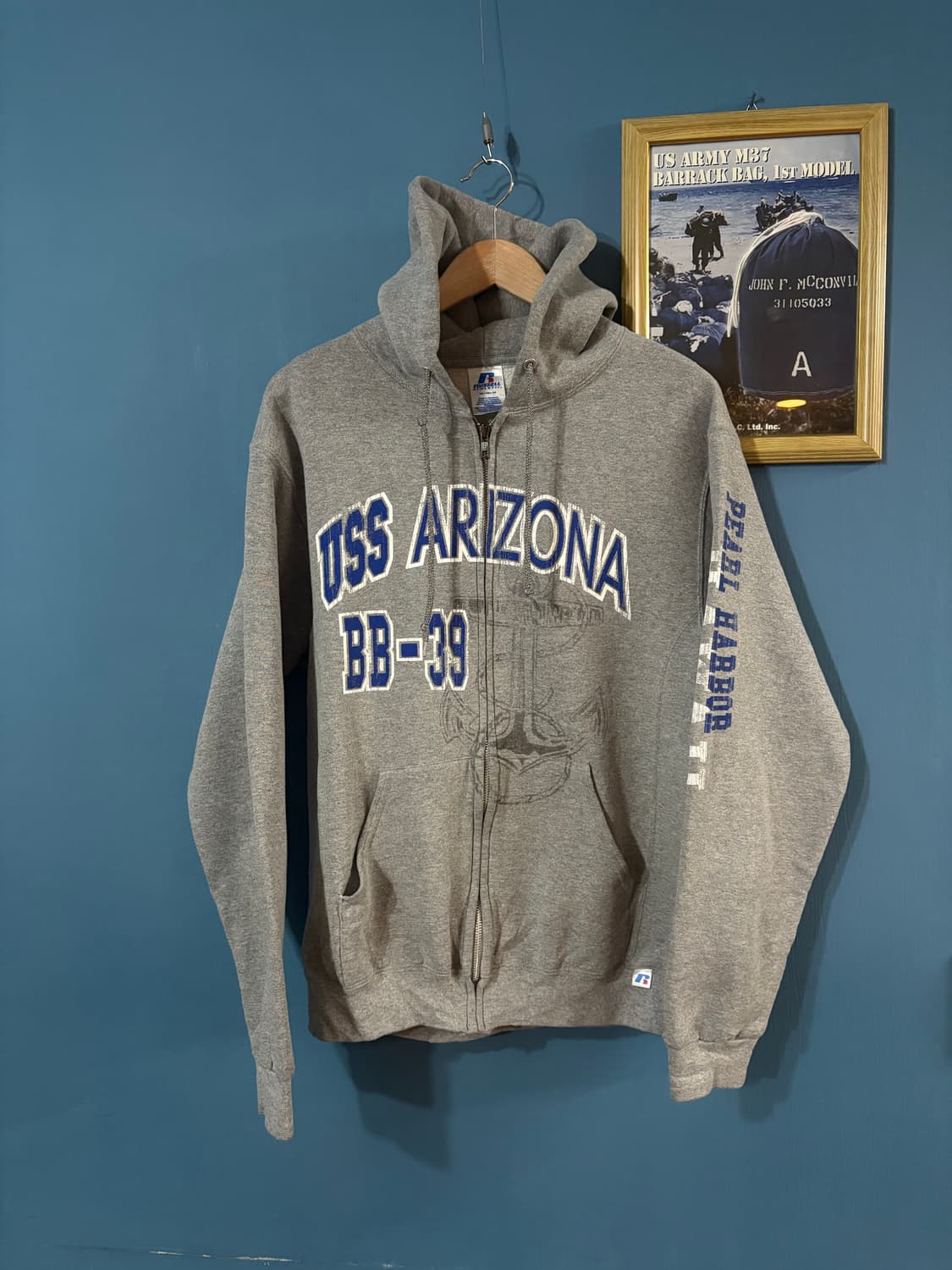 00‘s Russell “USS Arizona bb-39”Sweat  상품이미지1