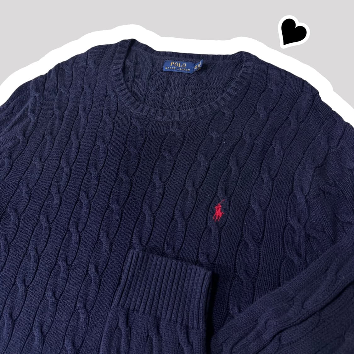 신형 폴로 랄프로렌 네이비 꽈배기 니트 상품이미지1