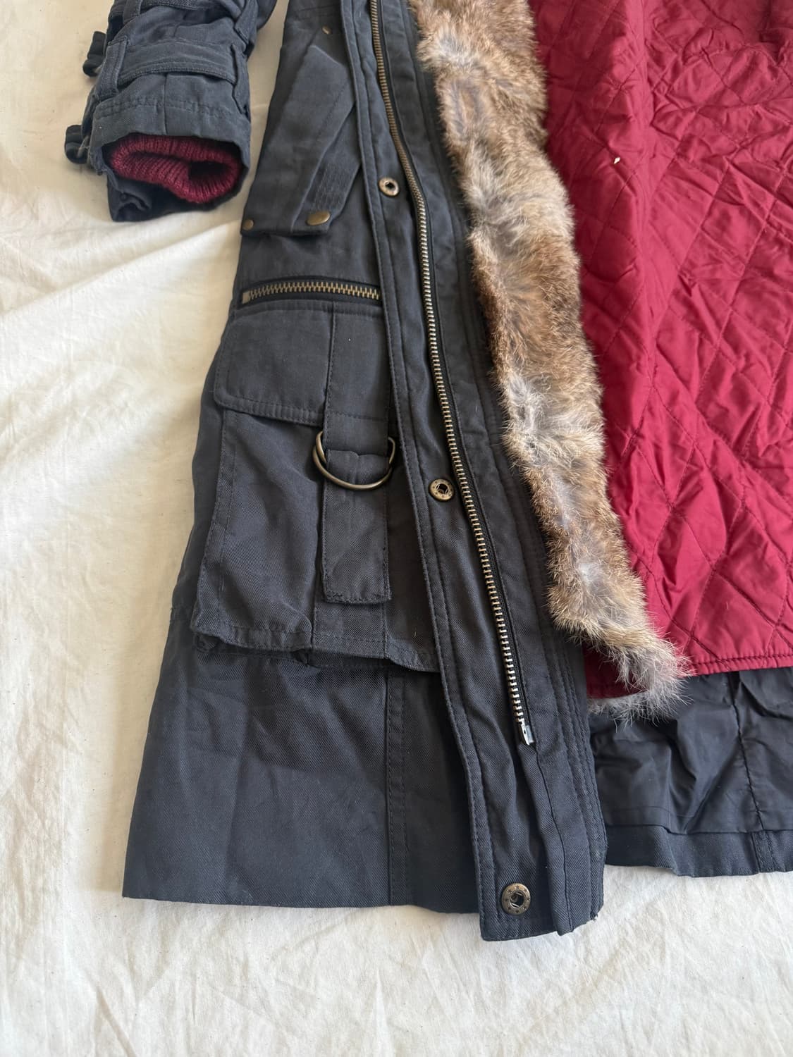 Y2k 네이비 야상 코트 상품이미지10