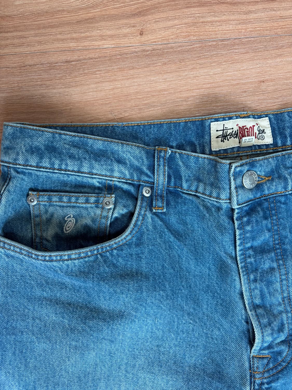 [33] 스투시 데님 빅 올 진 워시드 블루 상품이미지5