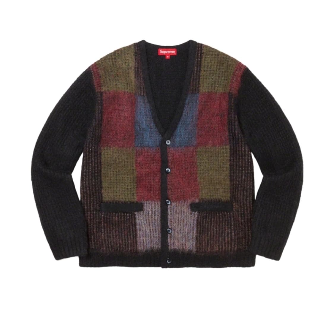 슈프림 브러쉬드 그리드 가디건 상품이미지2