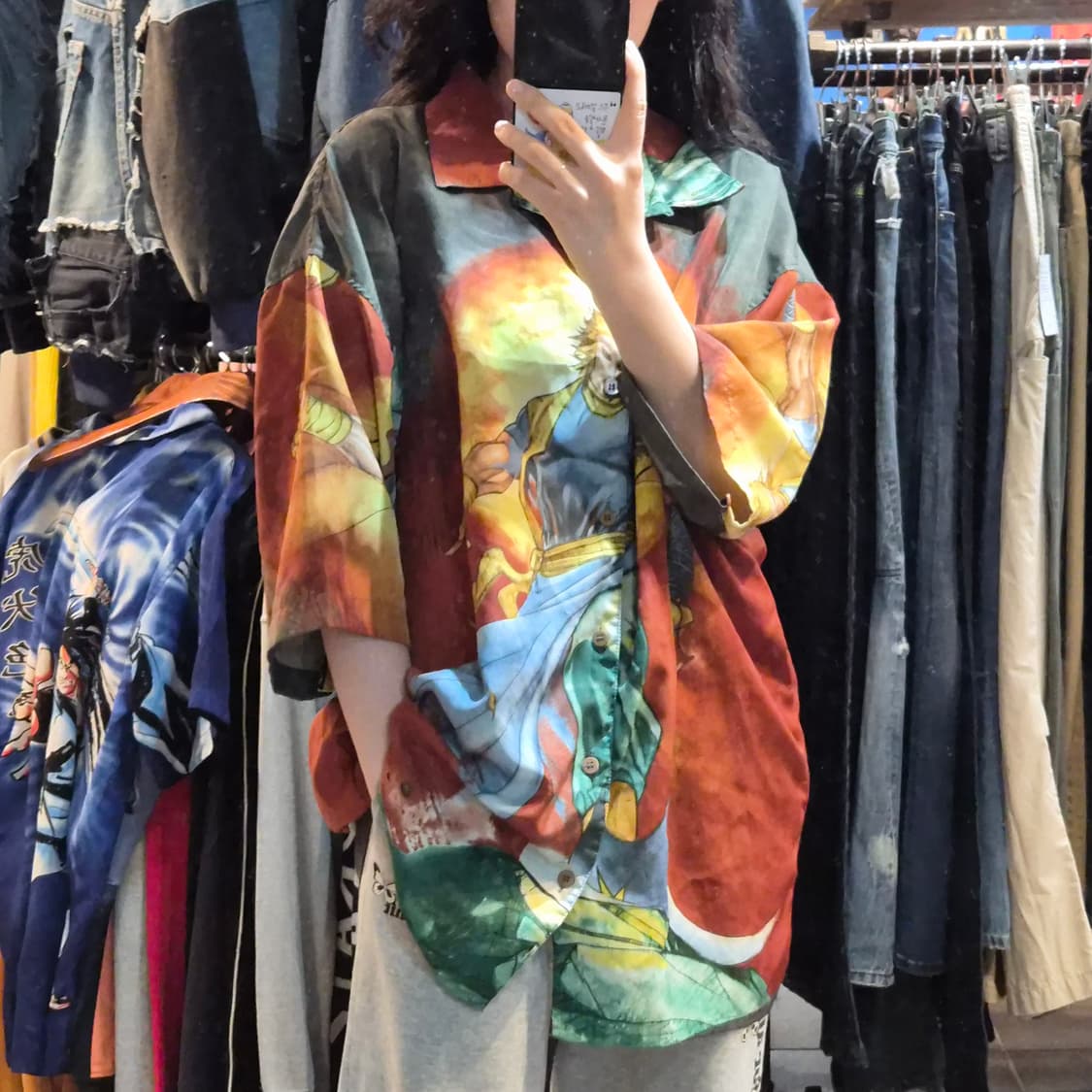 [NO.9] 빈티지 애니메이션 그래픽 반팔 셔츠 상품이미지2