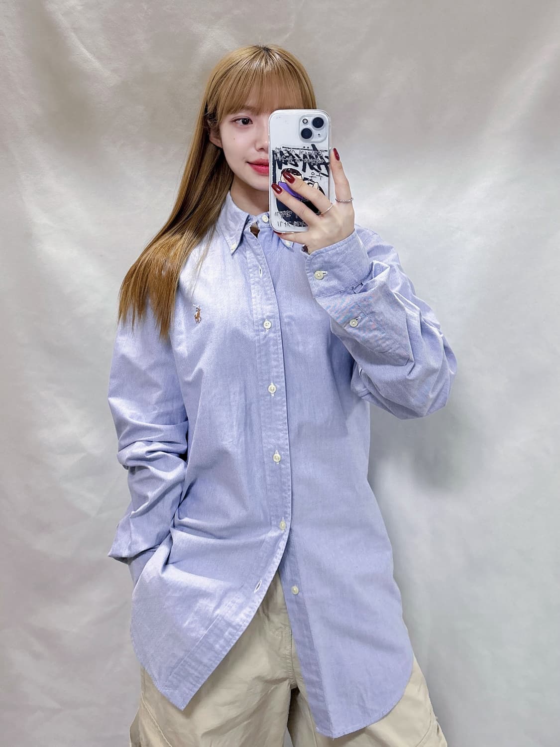 폴로 랄프로렌 멀티포니 솔리드 셔츠  상품이미지1