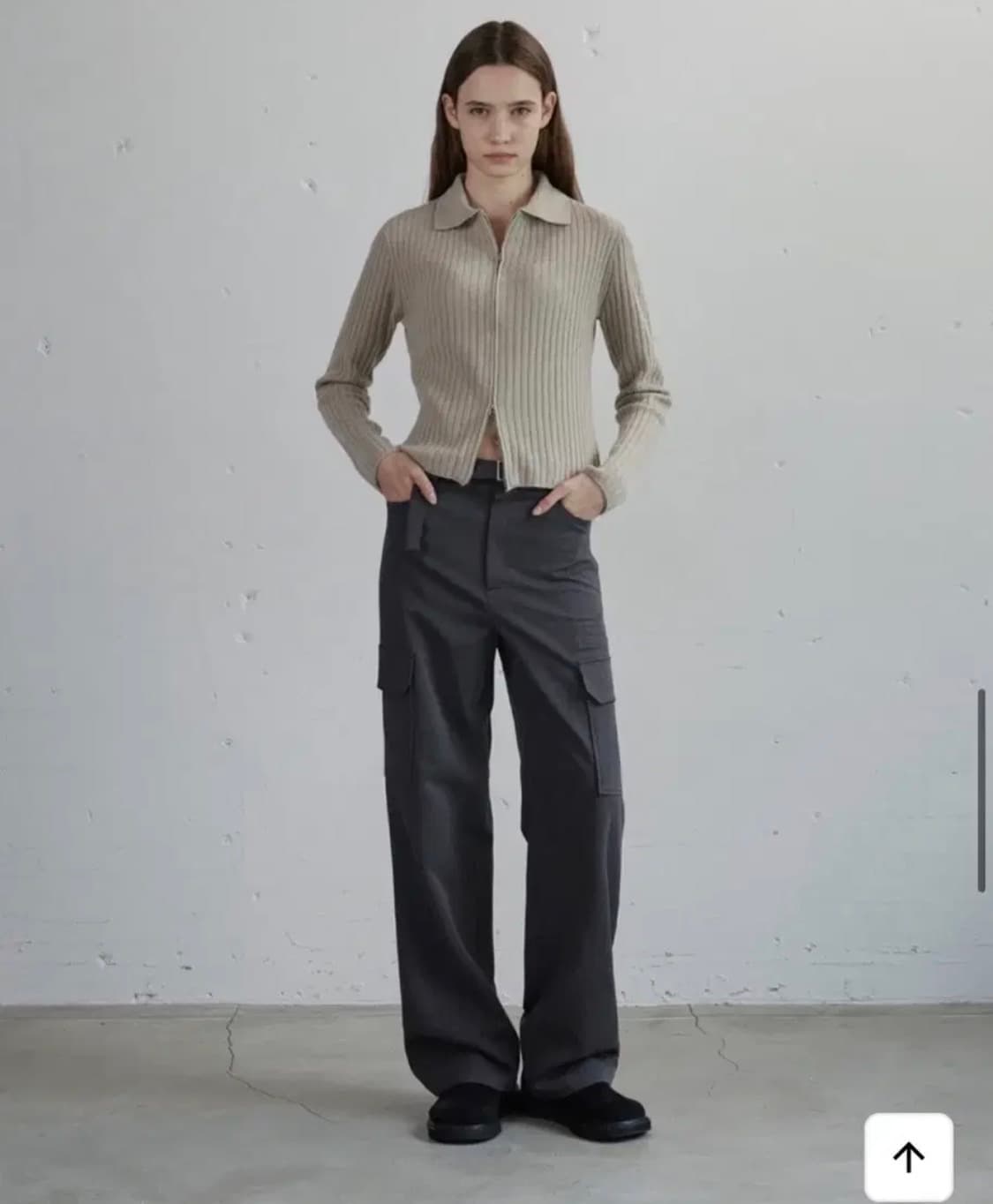 새상품, 택O)블루브릭 cargo slacks 차콜 상품이미지1