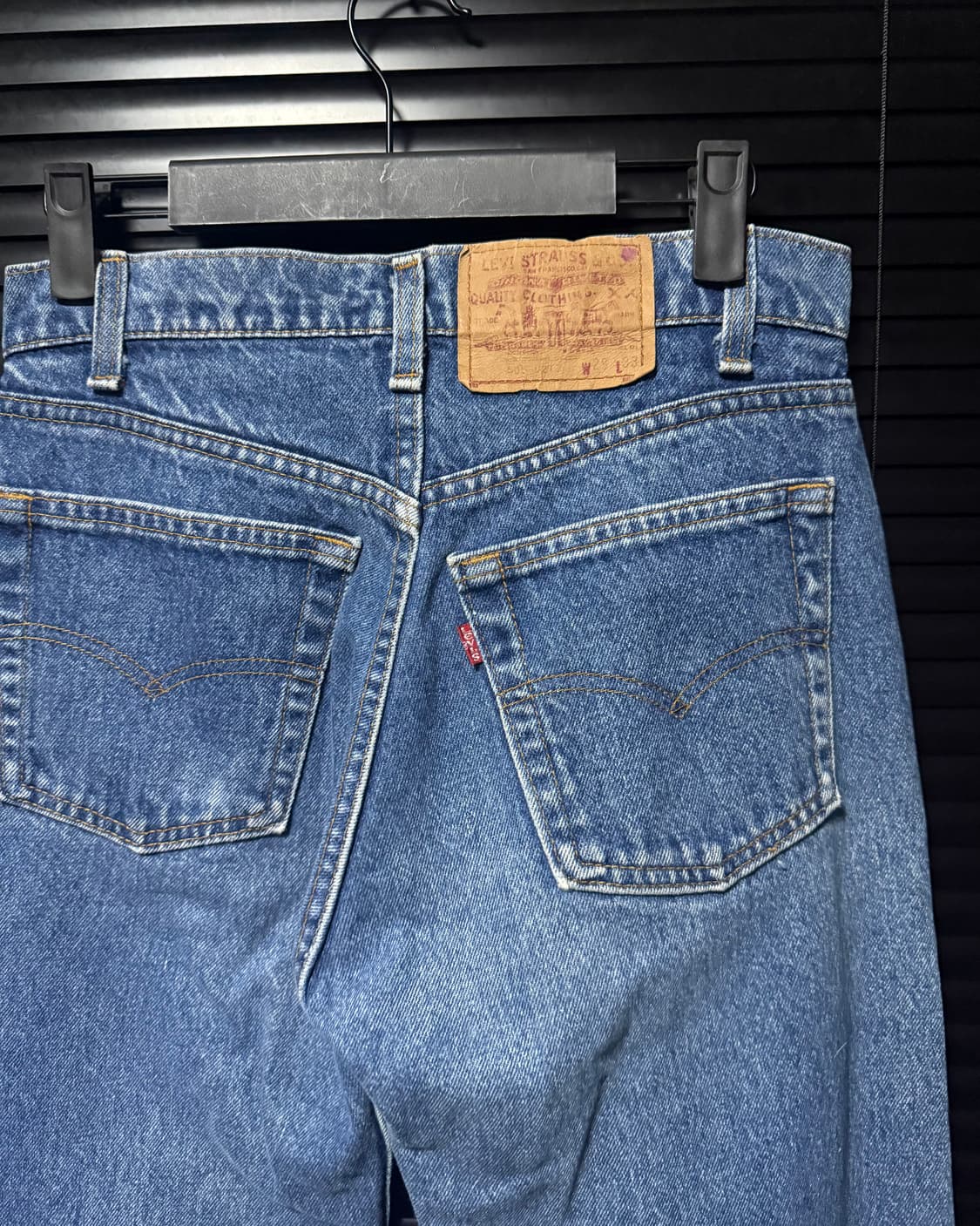리바이스 505-0217 90‘s 빈티지 워싱 데님 진청 워크 팬츠 29 상품이미지1