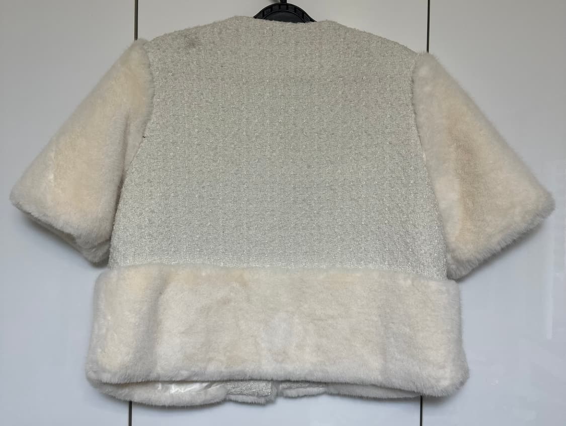 써리원트위드 퍼 자켓 아이보리 상품이미지6