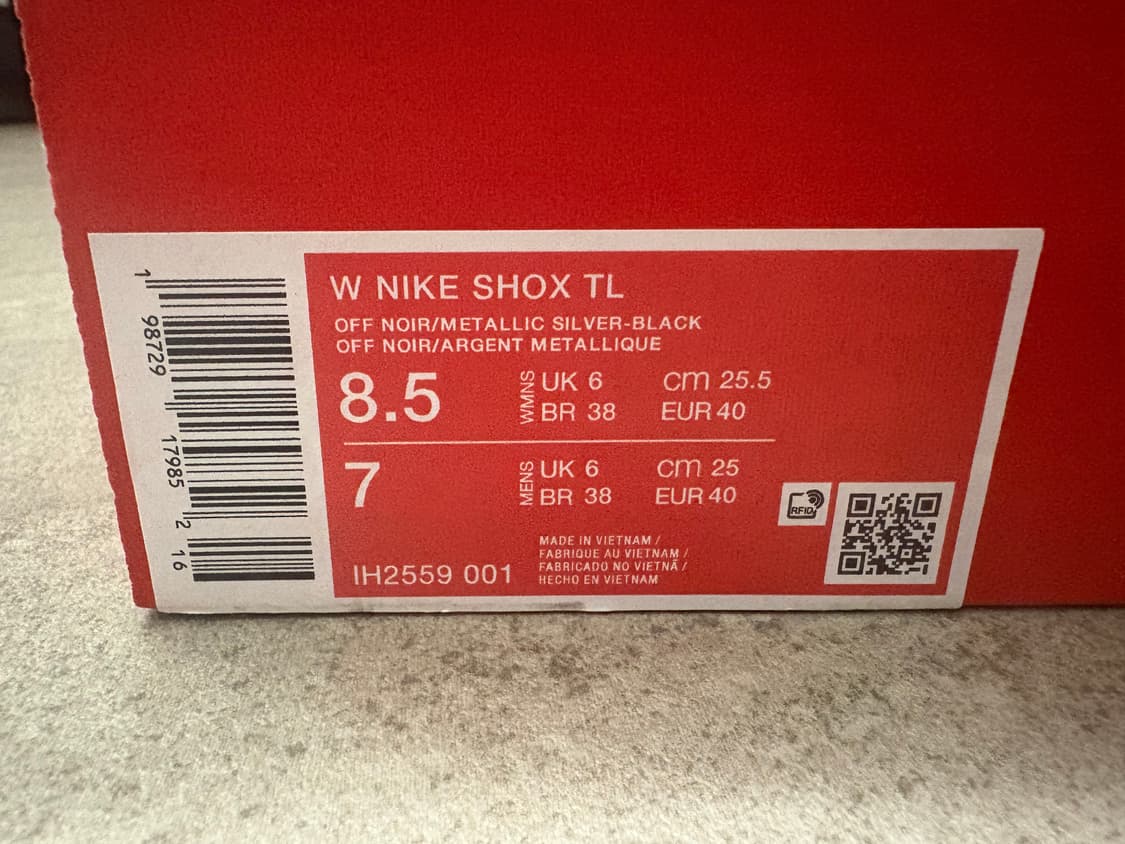 (W)나이키 샥스 TL - 오프 누아르:블랙:메탈릭 실버 (255) 상품이미지4