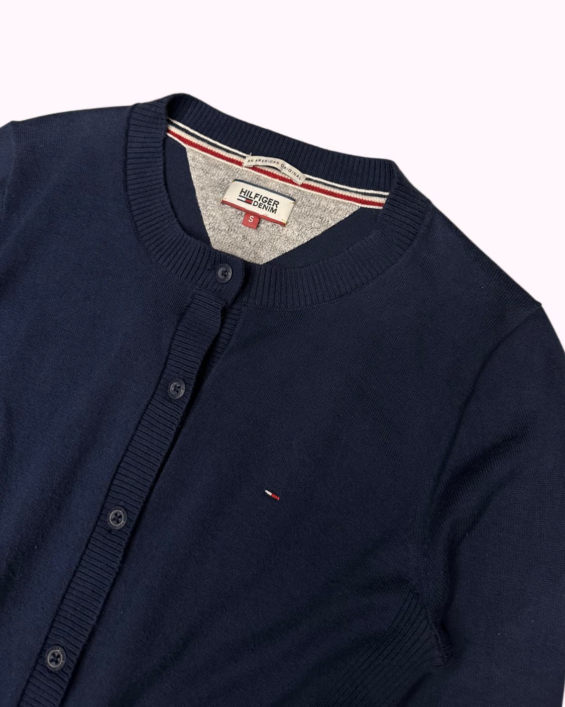 mark embroidery navy cardigan 상품이미지2