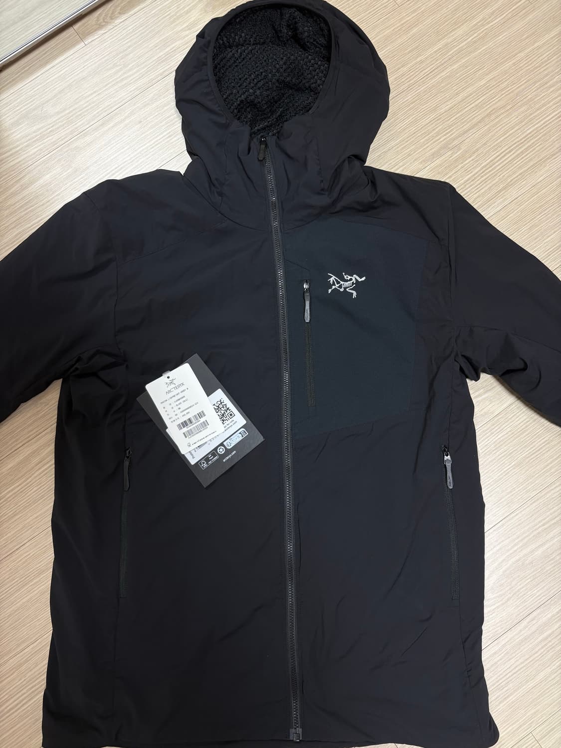 아크테릭스 프로톤 경량 후디 블랙 s 상품이미지1