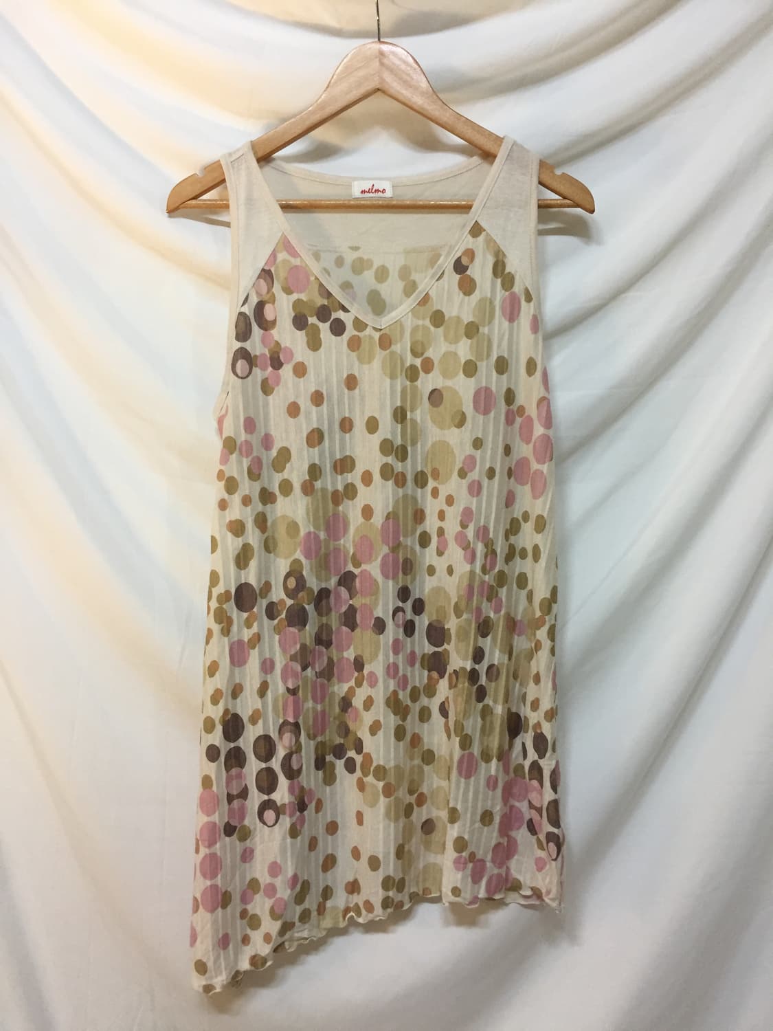 도트 레이어드 언발란스 원피스 상품이미지1