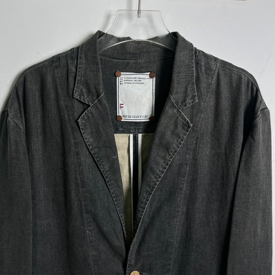 네버씬띵 코튼 워싱 블레이저 자켓 XL 상품이미지4