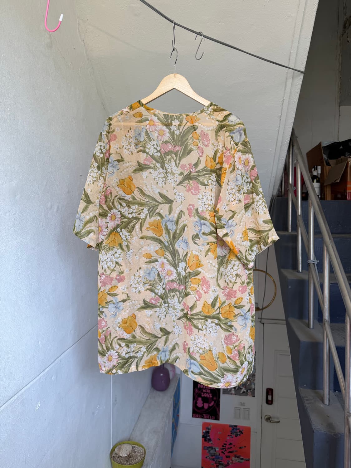 플로럴 로브 하프 요가 커버업 상품이미지5