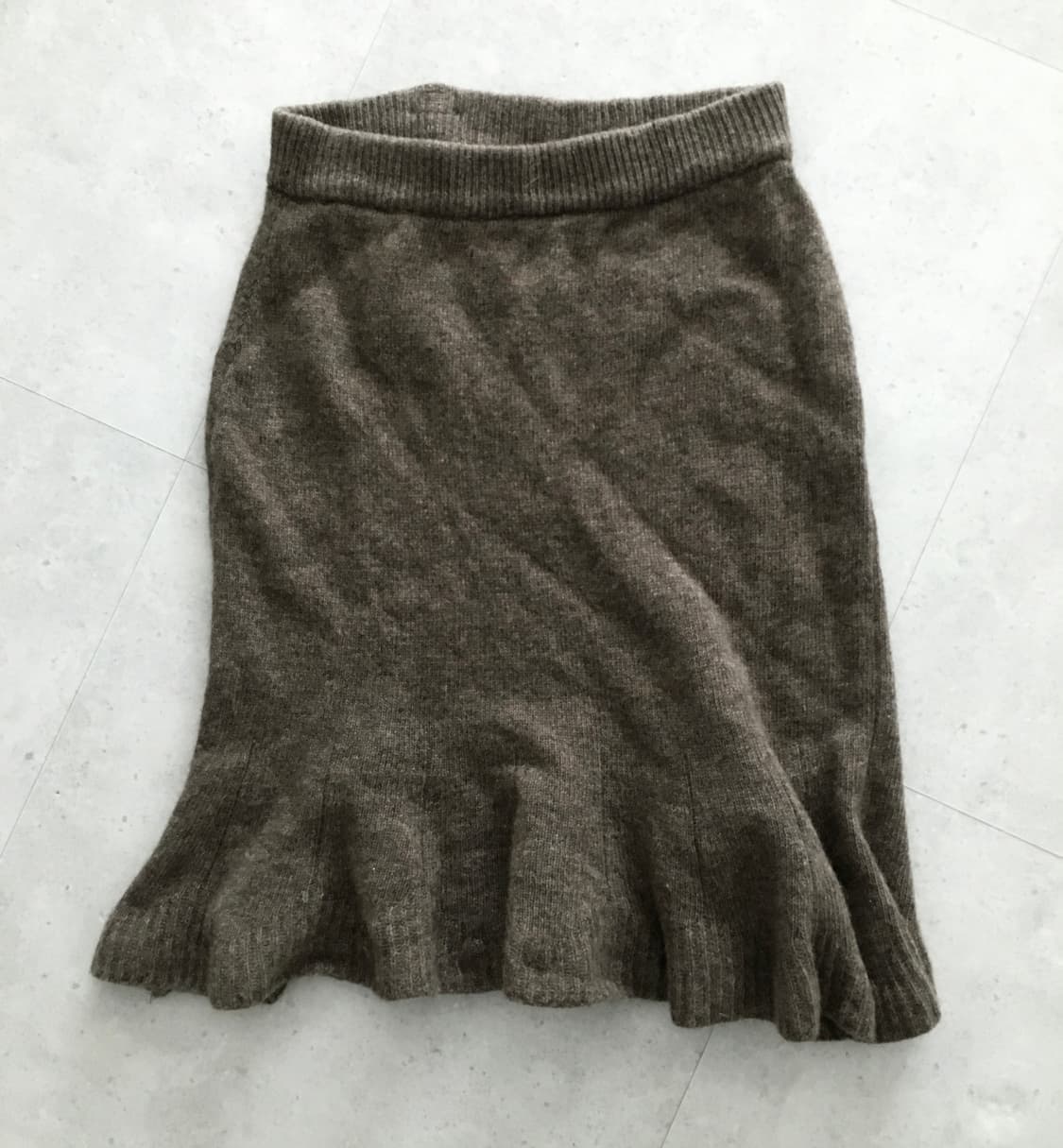 Brown Knit pleats skirt 상품이미지1