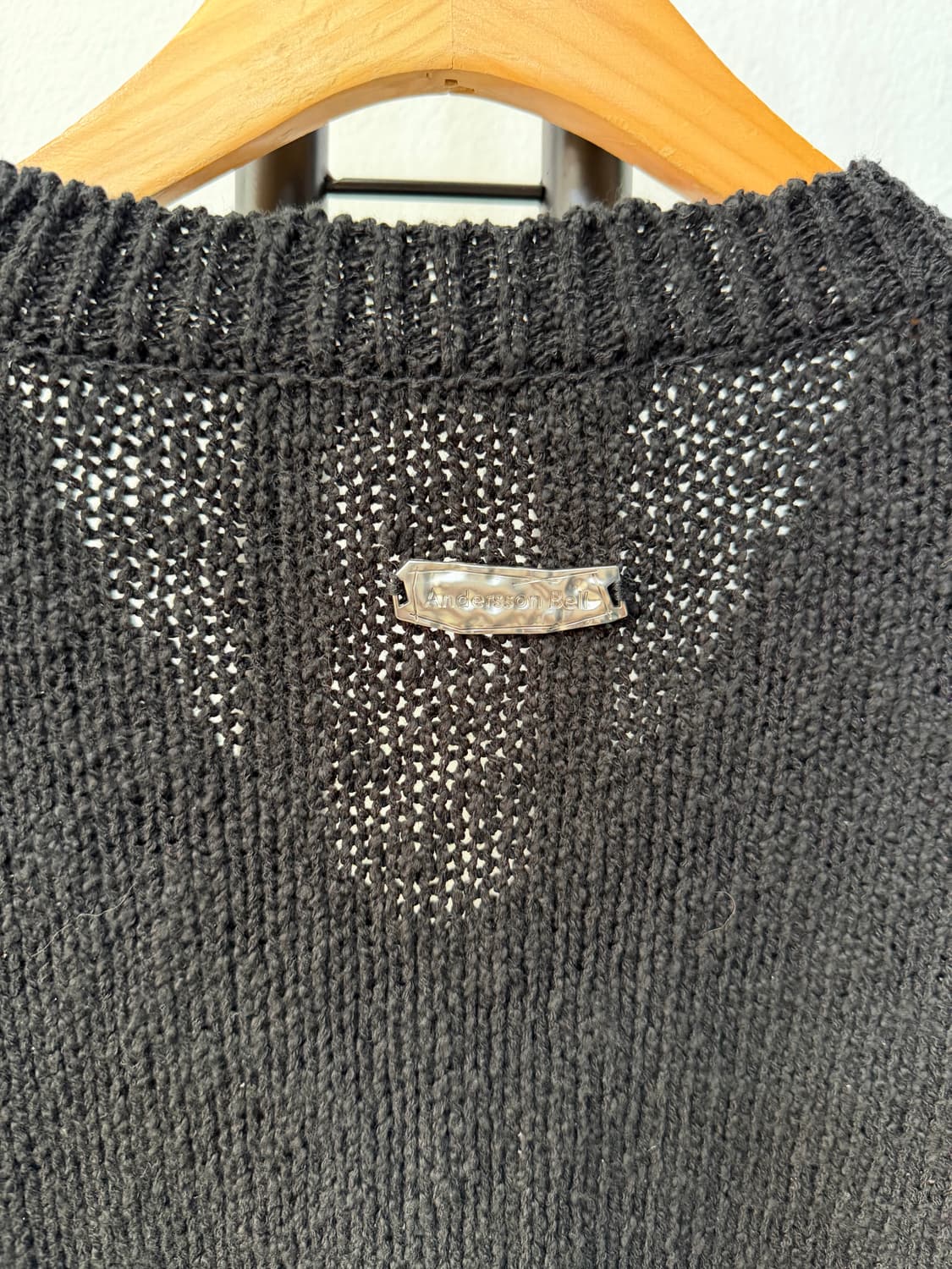 정품) 앤더슨벨 아가일 니트 스웨터 L 상품이미지5