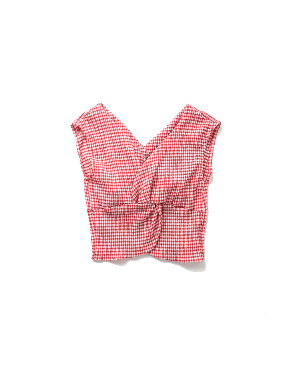 레이빔즈 Ray BEAMS Gingham Twist Top 상품이미지1
